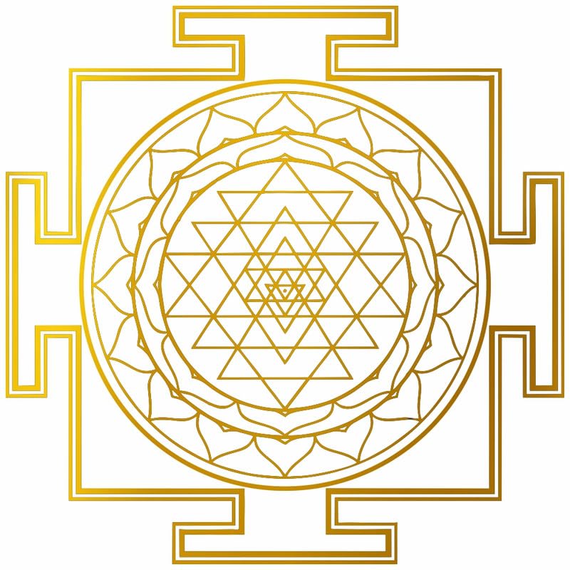 Poster Wallah Sri Yantra Poster For Home Office And Student Room Wall | Aesthetic Poster | Wall Decor Sriyantra02 (18X12 Inch)