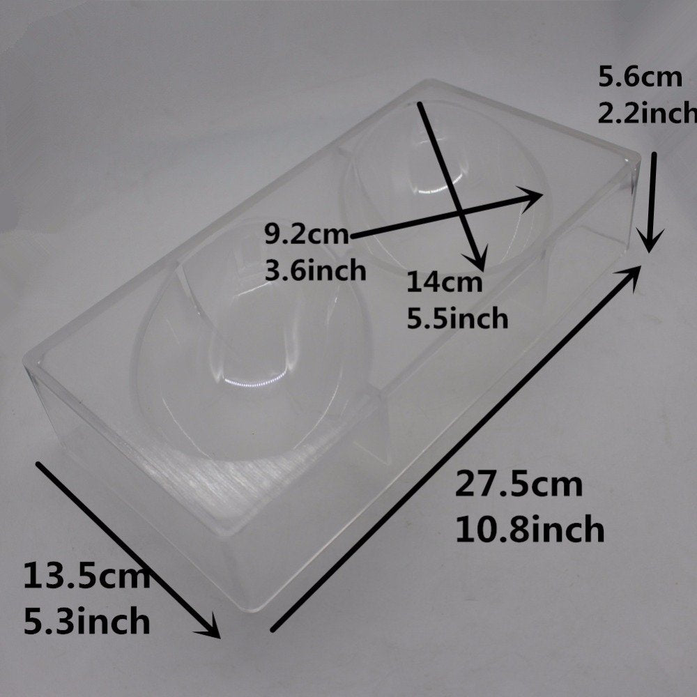 Polycarbonate Easter Eggs Chocolate Mold Ostrich Egg Shape Candy Mould 14Cm (5.5Inch) Long