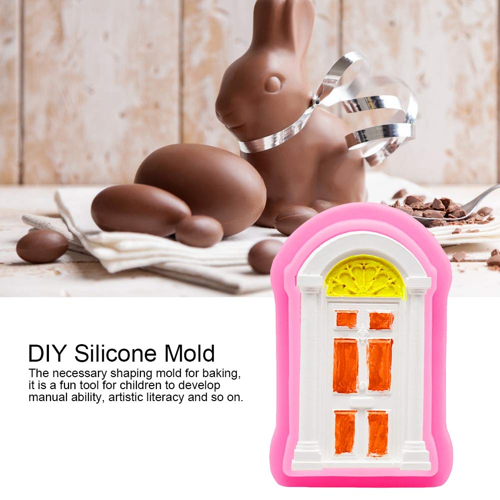 Fdit 2Pcs Household Diy Door Window Silicone Cake Fondant Cookie Decorating Baking Tool(#1)