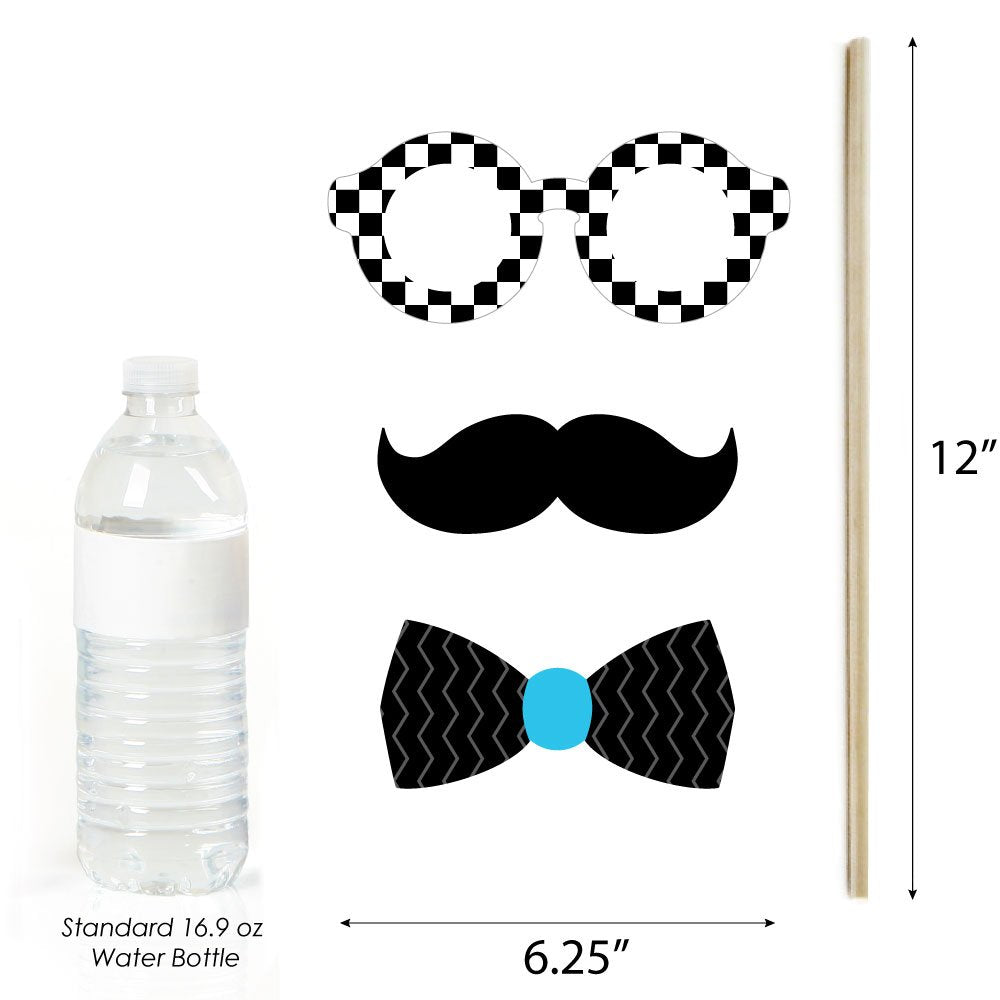 Big Dot of Happiness Lets Go Racing - Racecar - Baby Shower or Race Car Birthday Party Photo Booth Props Kit - 20 Count