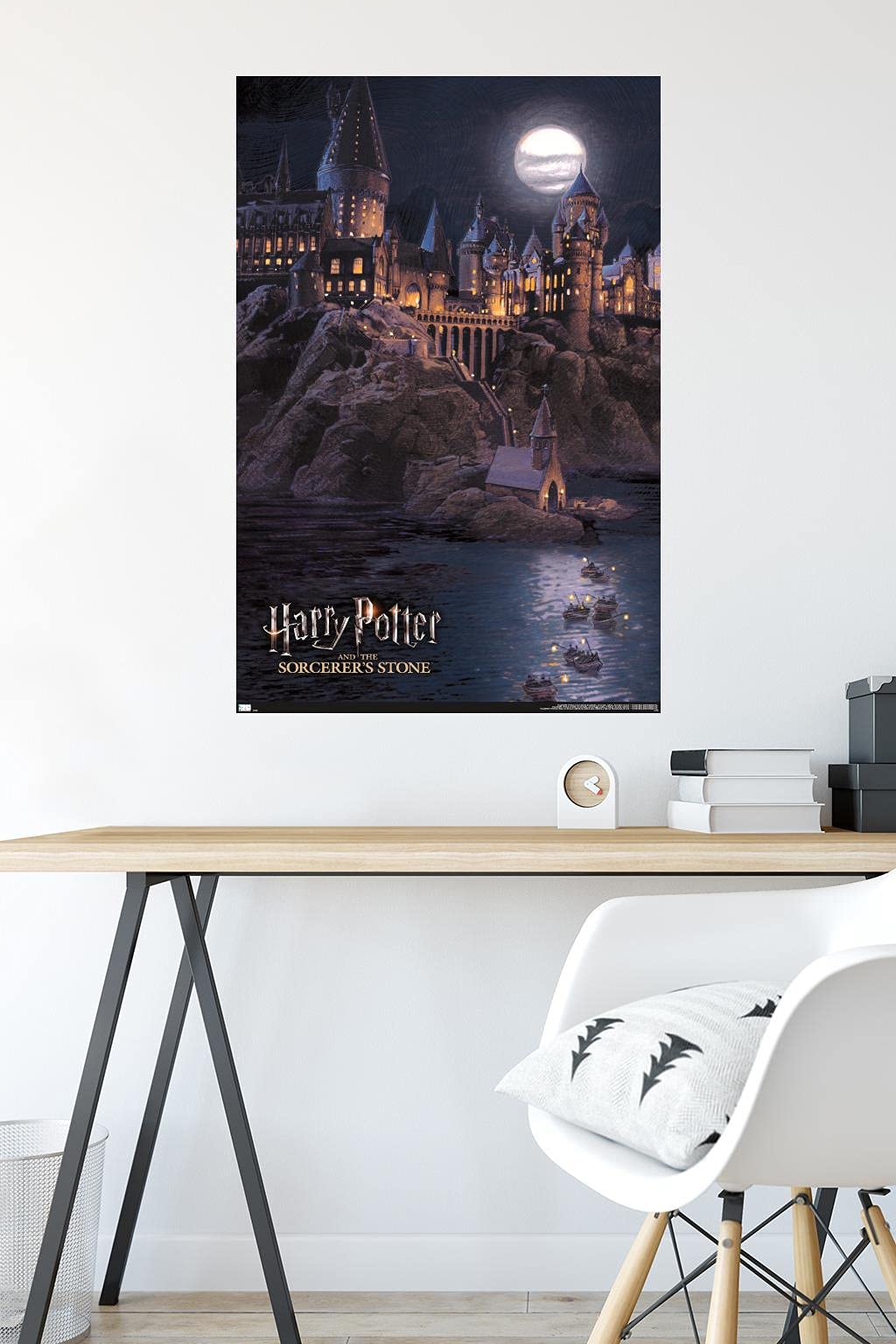 Harry Potter And The Sorcerer'S Stone - Hogwarts At Night Wall Poster, 34L'' X 22.4W'', Premium Unframed Version