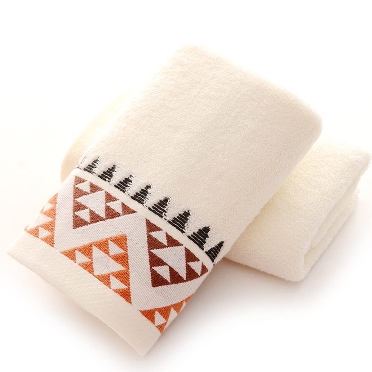QRITY 4 Units 100% Cotton Hand Towels Bath Towels Set - Multipurpose Use Towels with High Absorbency (Variety)  Sport Towels for Beach  Bath  Hand  Face  Gym or Spa (35x75cm)