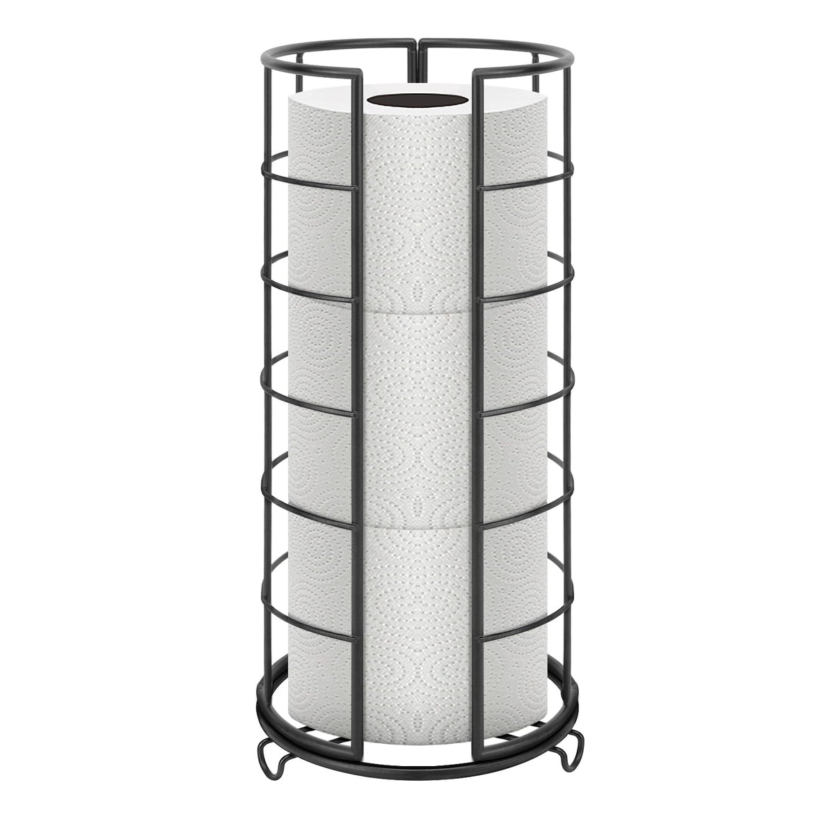 Nearmoon Toilet Paper Organizer Stand, Free Standing 3 Rolls Tissue Storage, Metal Bathroom Accessory, Rustproof Toilet Roll Hol