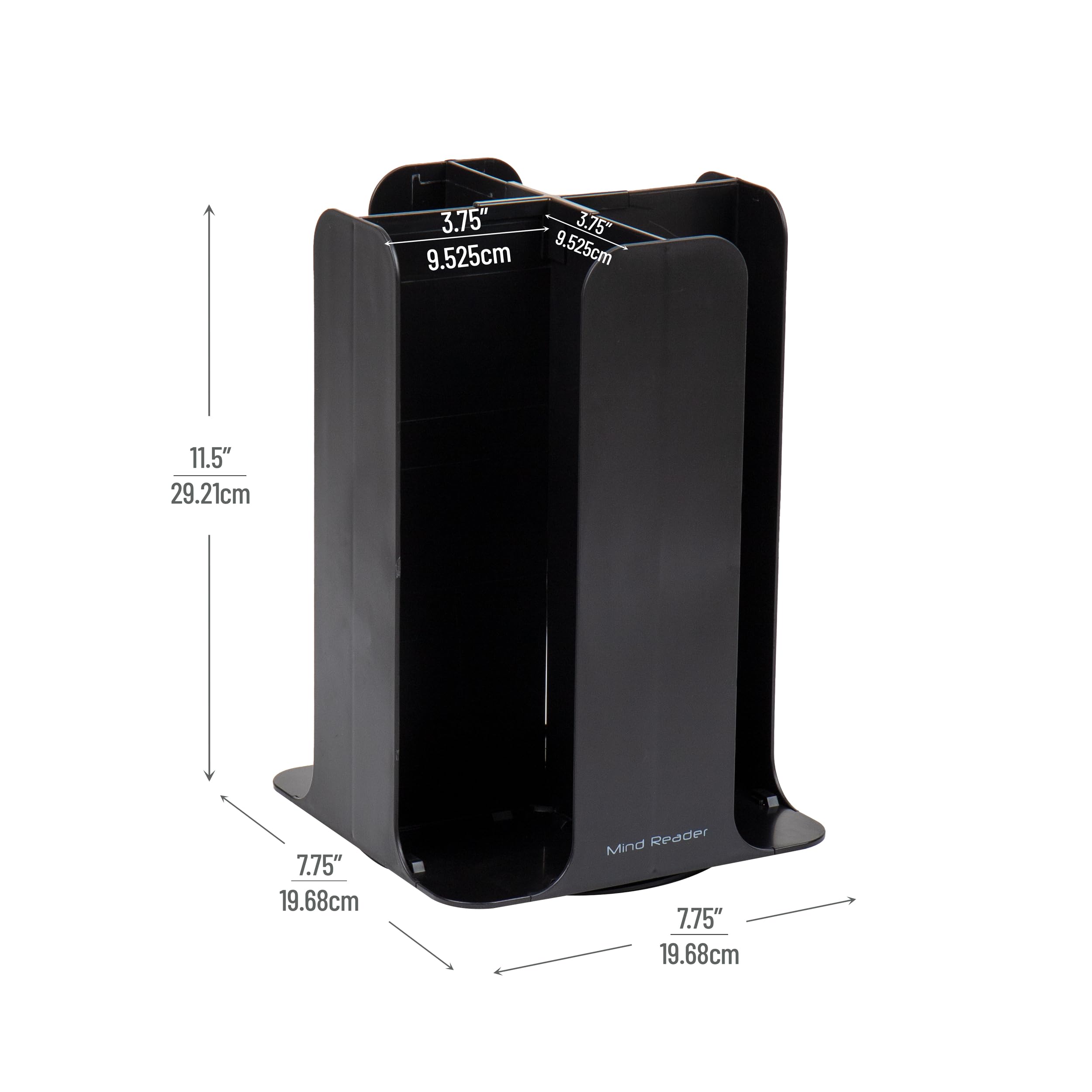 Mind Reader Cup and Lid Carousel  7.75 x 12 x 7.75  Black