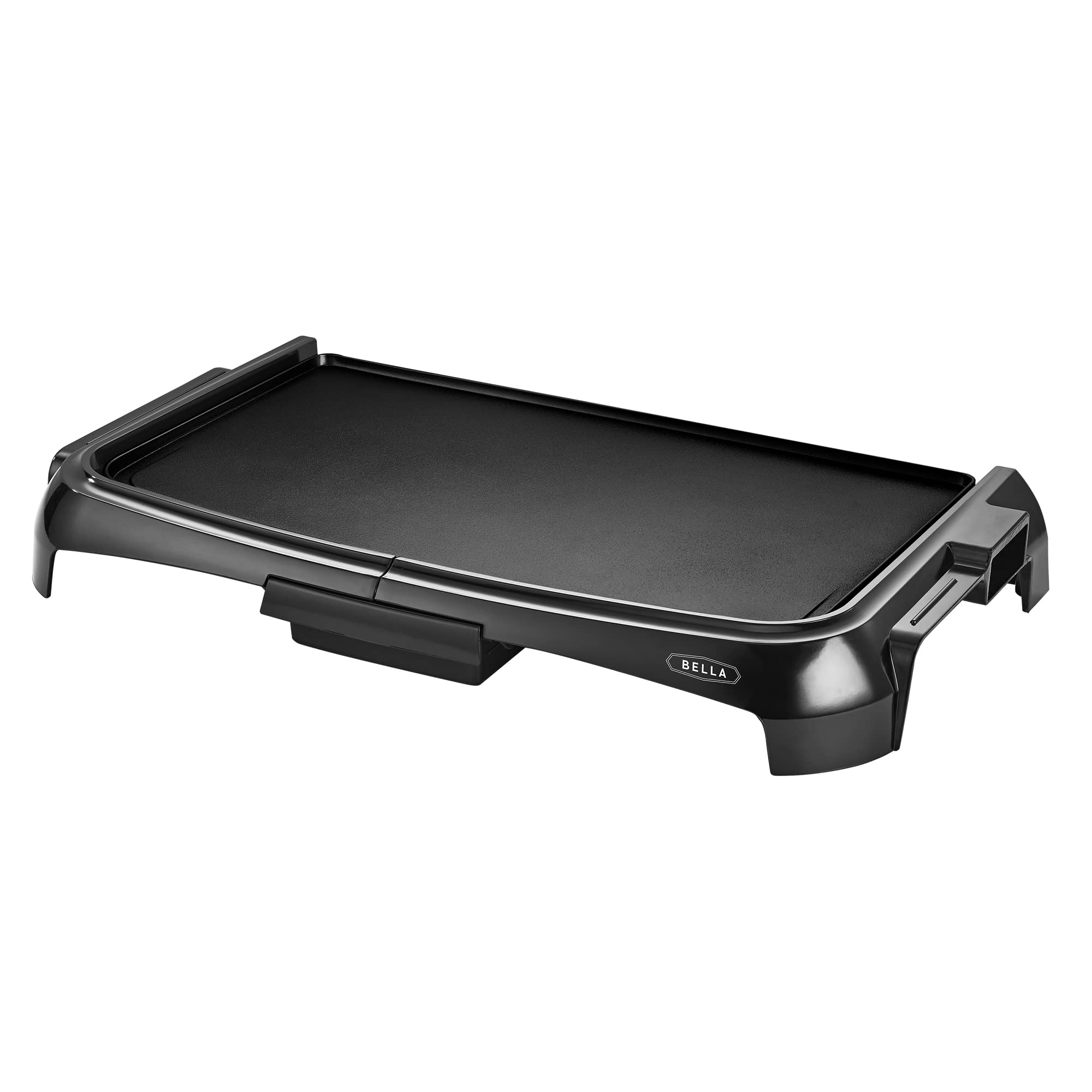 Bella Electric Griddle With Crumb Tray - Smokeless Indoor Grill, Nonstick Surface, Adjustable Temperature Control Dial & Cool-To
