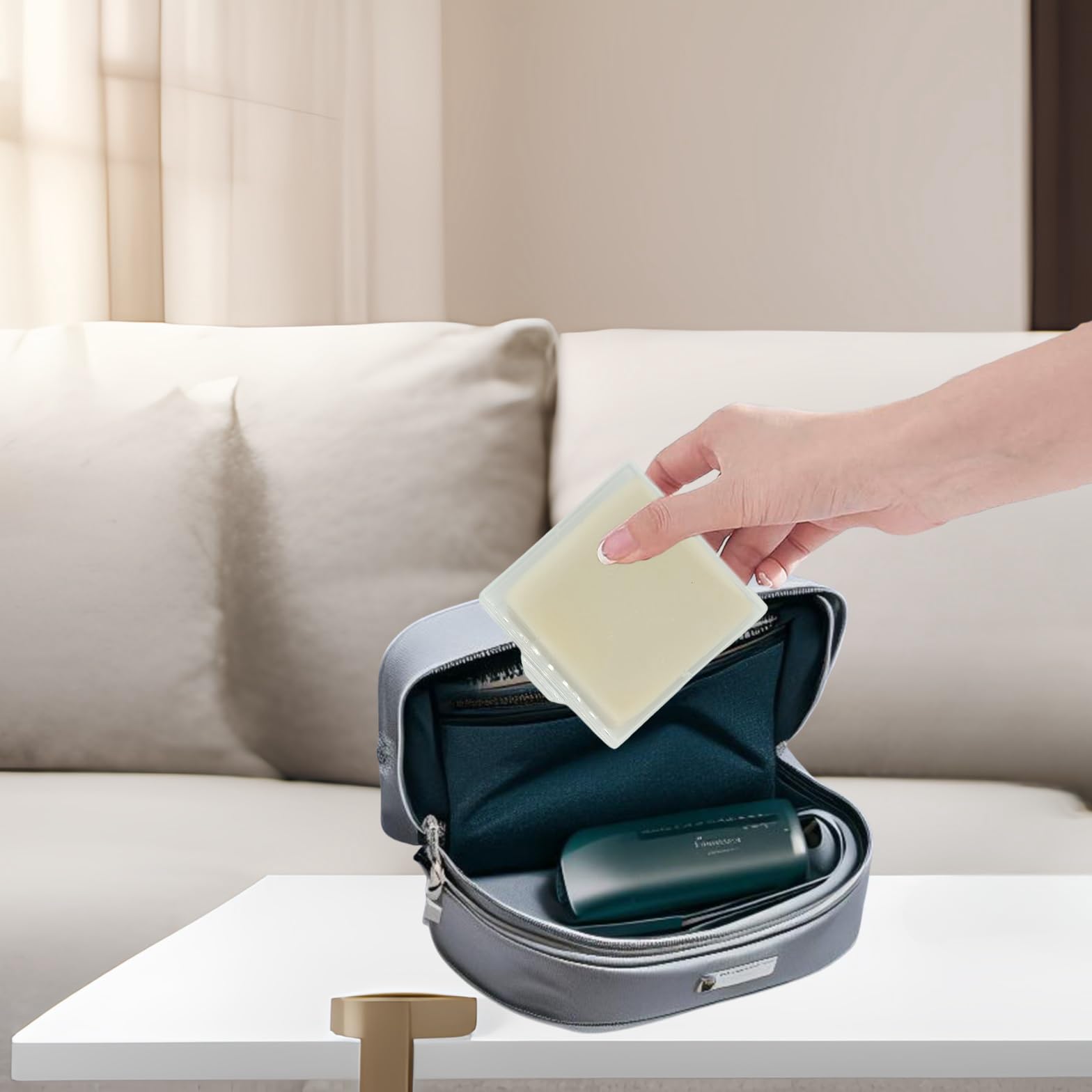 Bathroom Soap Dishes For Dr. Squatch Soap, Square Travel Soap Container With Lid, Portable Bar Soap Holder For Shower Soap Dish