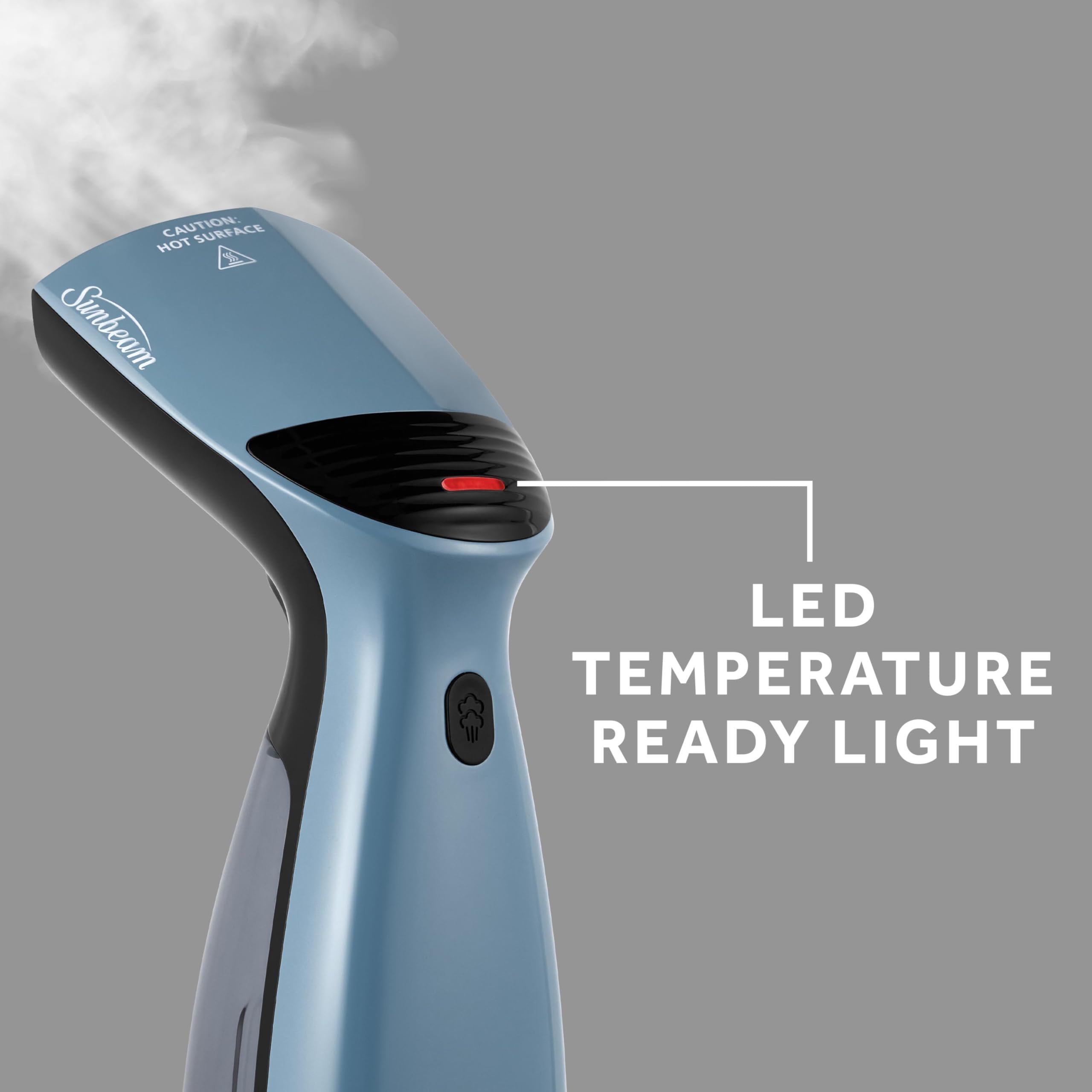 Sunbeam 1000W Compact Handheld Steamer For Clothes, Portable, Travel Steamer, Non-Stick Head, 30S Heat Up, 8 Minutes Continuous