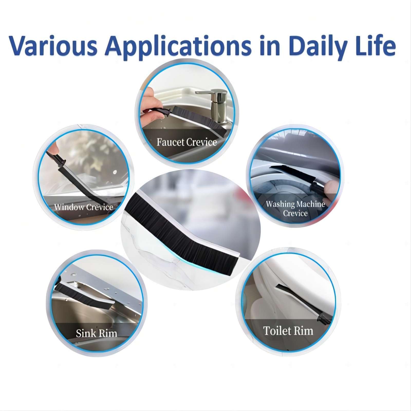 Crevice Cleaning Brush Cleaning Tools Cleaning Supplies Grout Brush Scrub Brush Toilet Brush For Household Use For Cleaning Bath