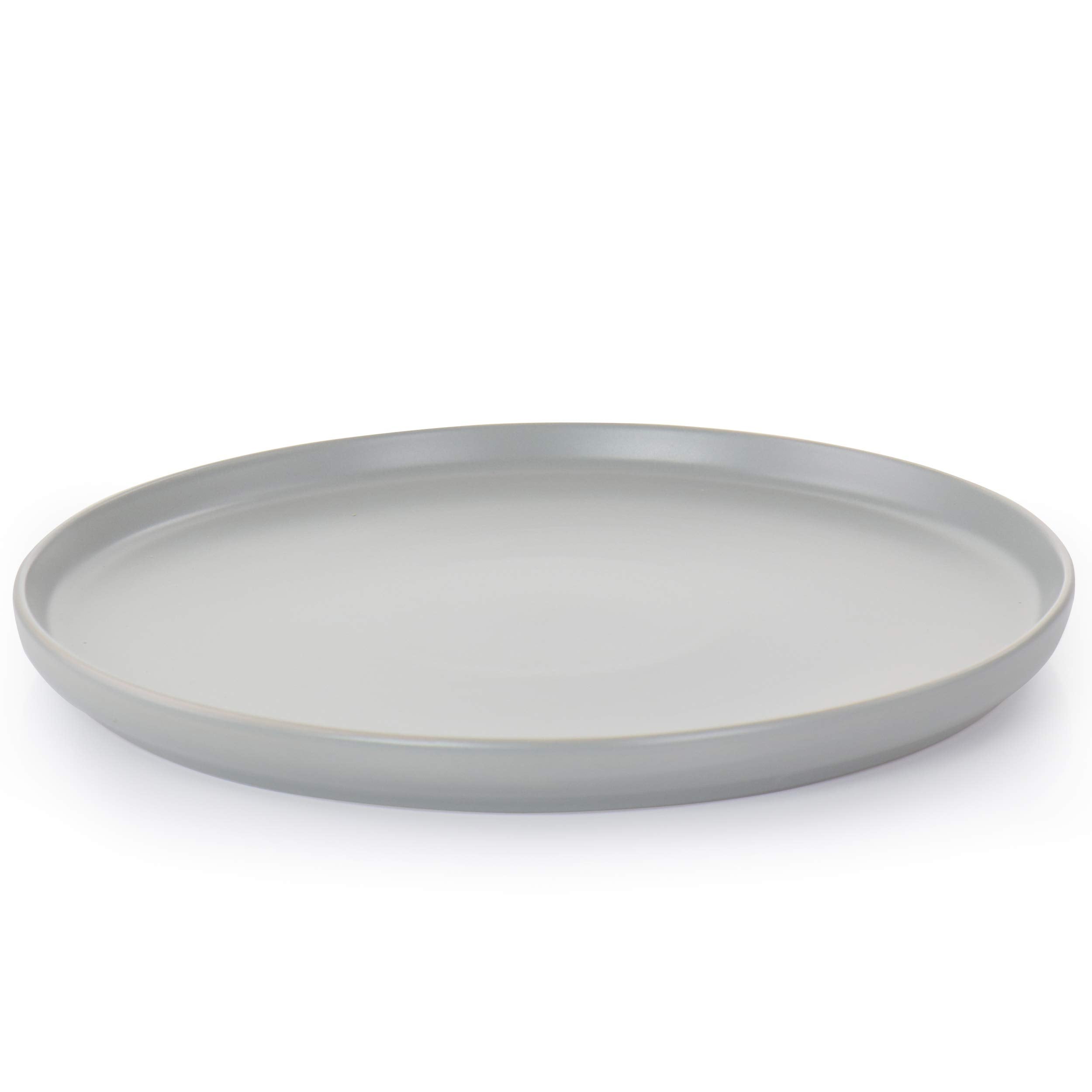 Elama Luxmatte Contemporary Dinnerware Set, 20 Piece, Light Grey