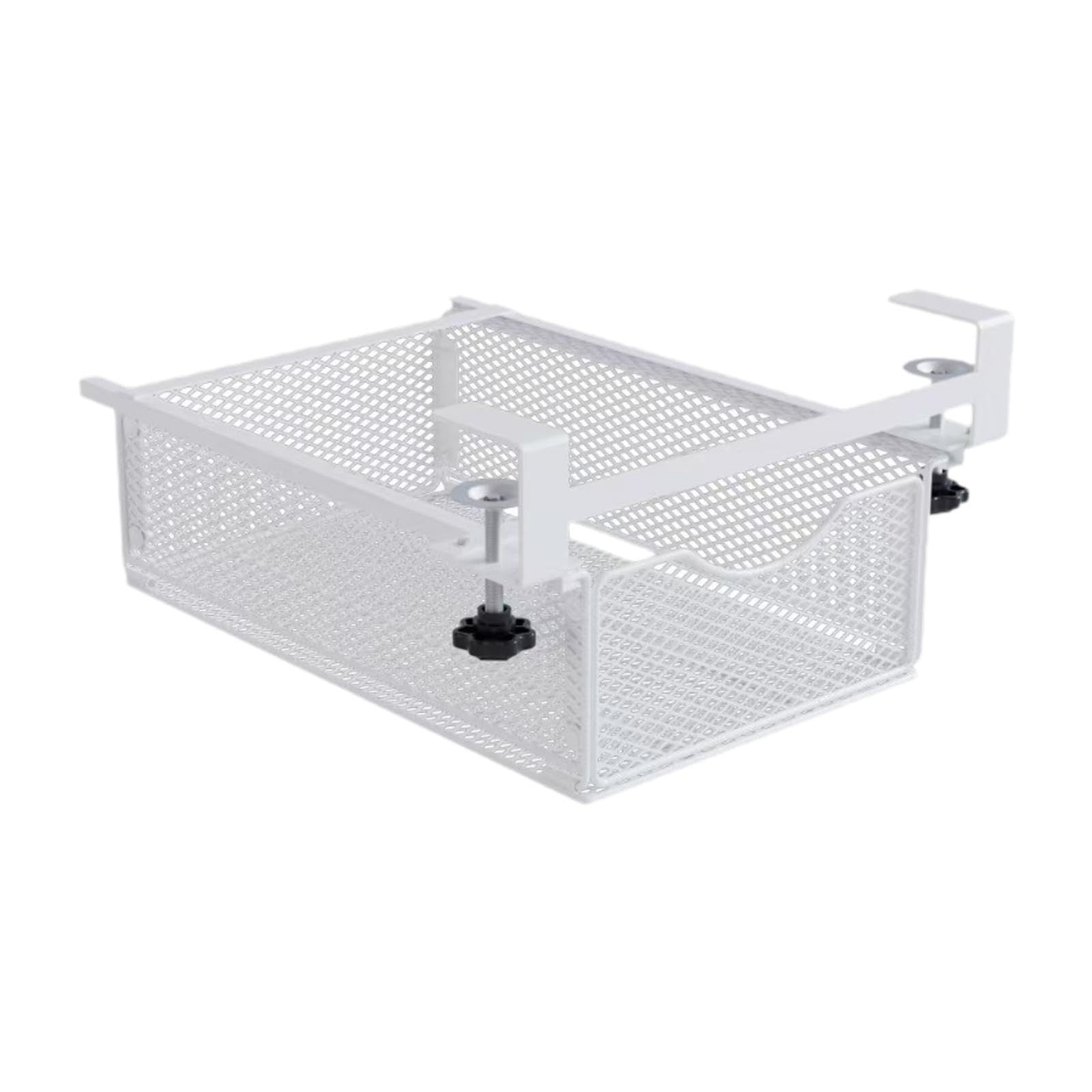 Ujeavette Under Shelf Pull Out Storage Basket Closet Organizer For Bedroom Home Office White