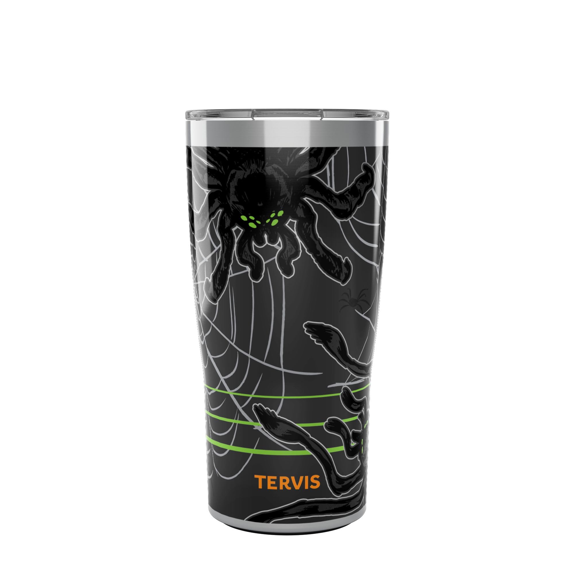 Tervis Traveler Halloween  Spider Webmaster Triple Insulated Tumbler Travel Cup Keeps Drinks Cold & Hot, 20oz, Stainless Steel