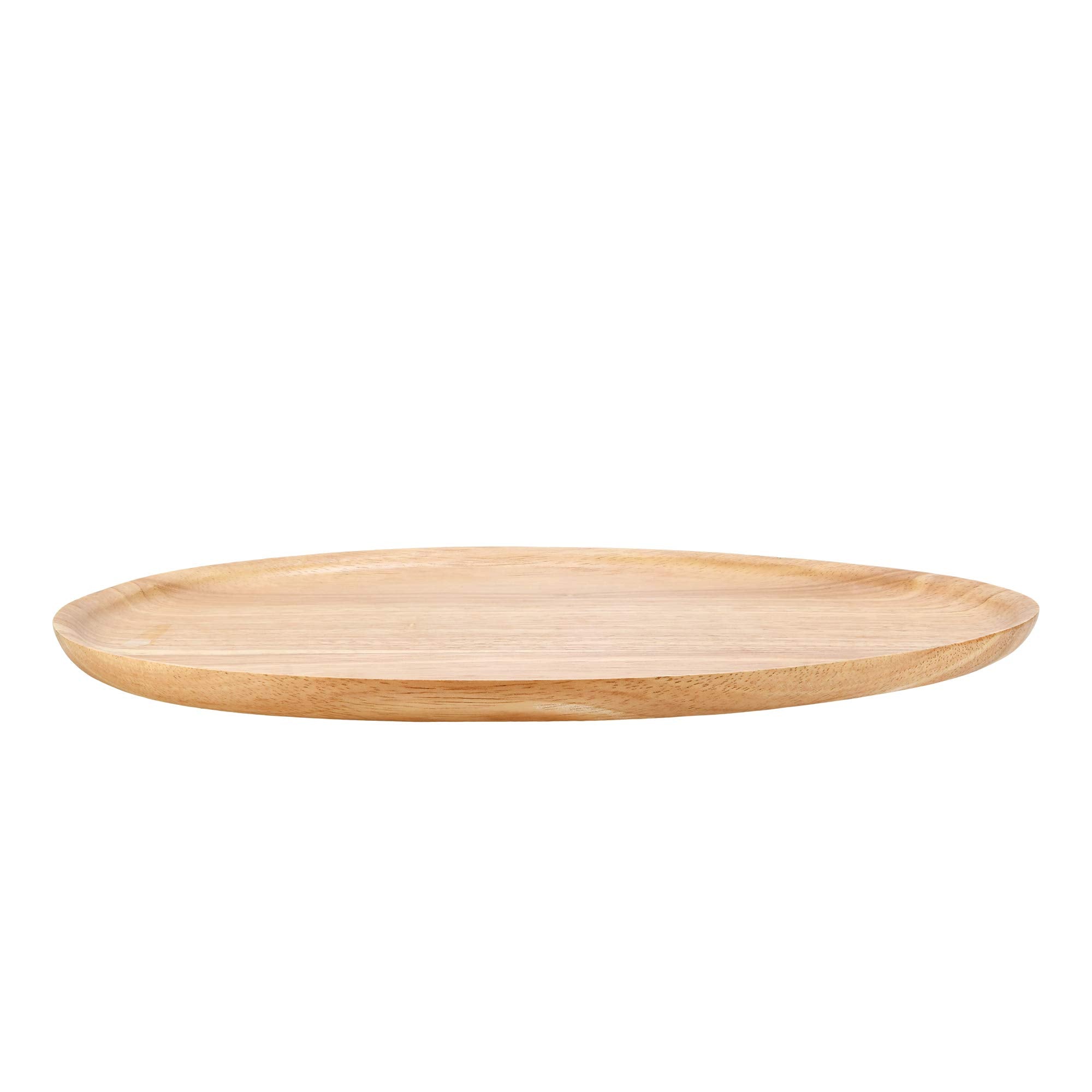 Aeravida Oval-Shaped Brown Rain Tree Wooden Serving Platter | Decorative Serving Platter | Wood Serving Tray Or Platter | Wooden