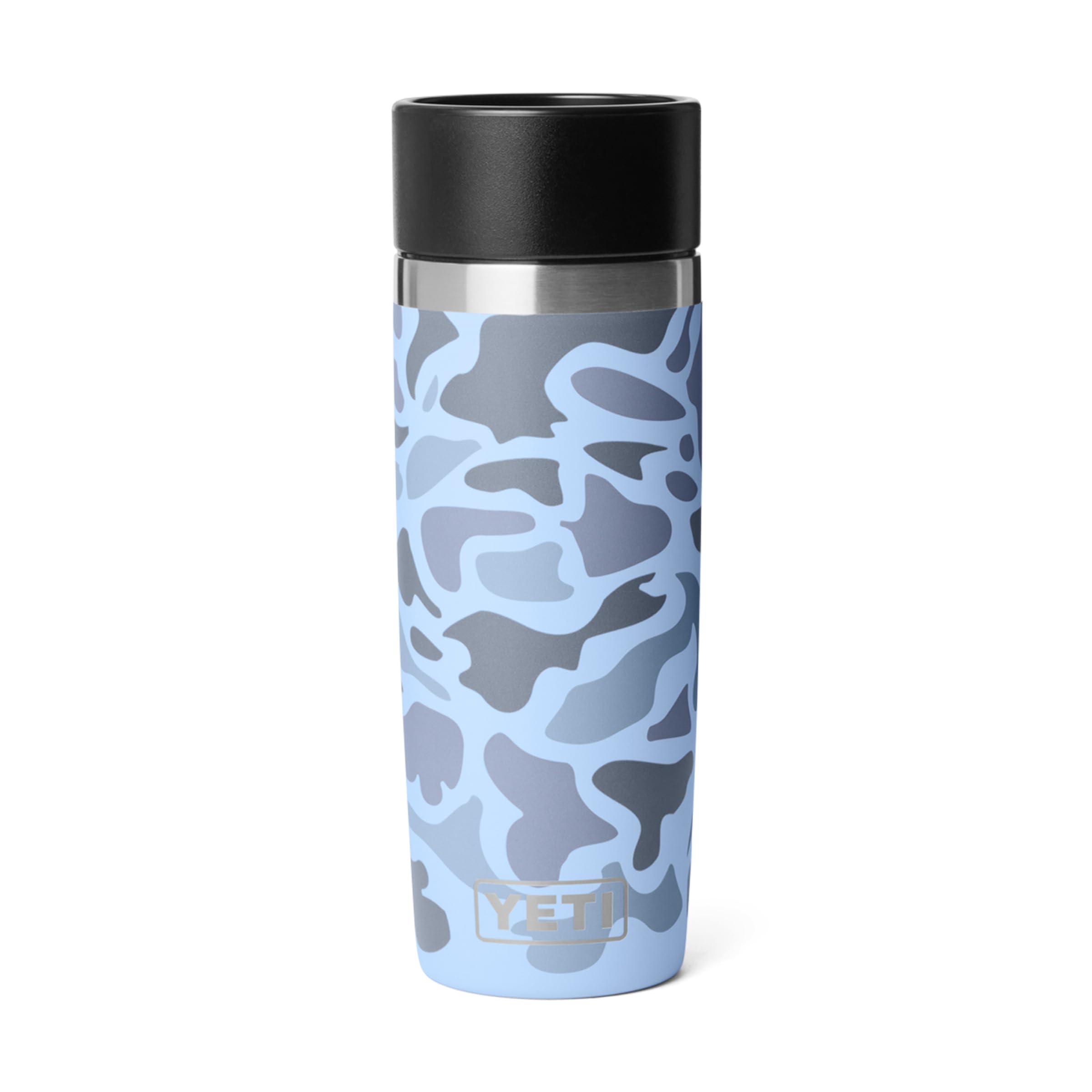 YETI Rambler 16 oz Travel Bottle, Stainless Steel, Vacuum Insulated with Leakproof Commuter Cap, Blue Camo