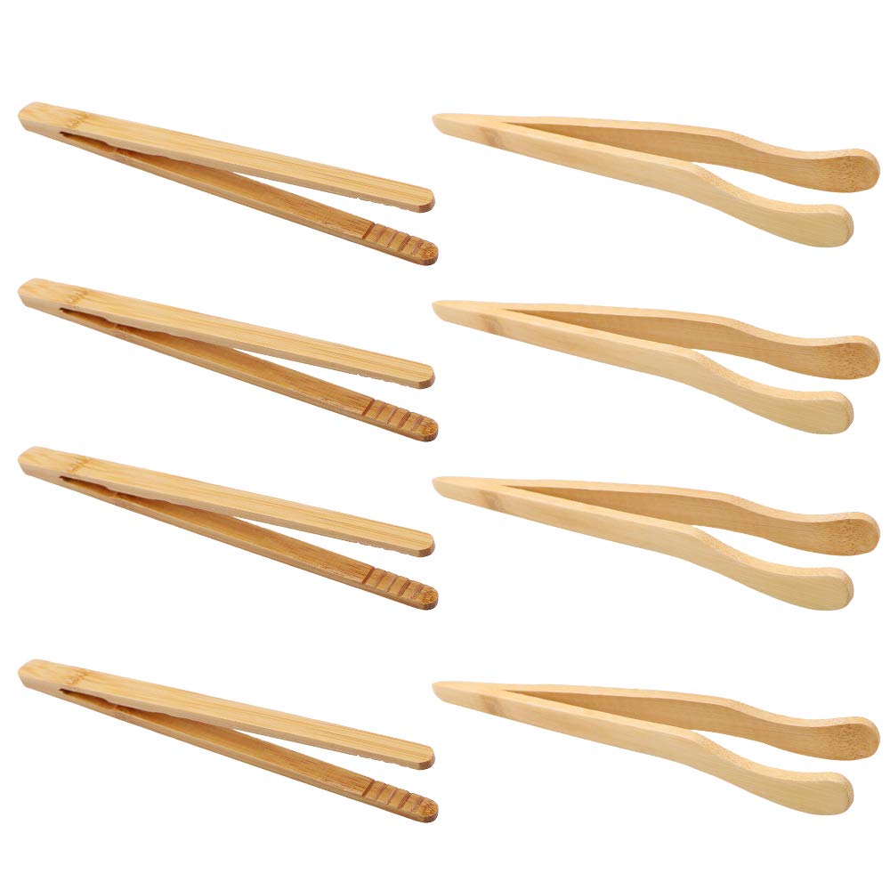 Hysagtek Bamboo Toast Tongs Wooden Tongs Bread Tongs Toaster Tongs Wood Tongs Bamboo Tongs Serving Tongs For Serving Cooking Toa