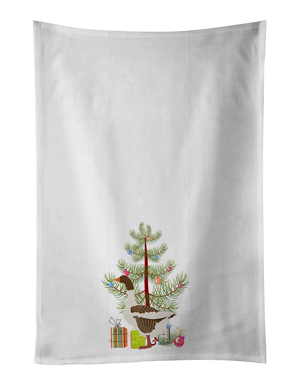 Pomeranian Rogener Goose Christmas White Kitchen Towel Set of 2