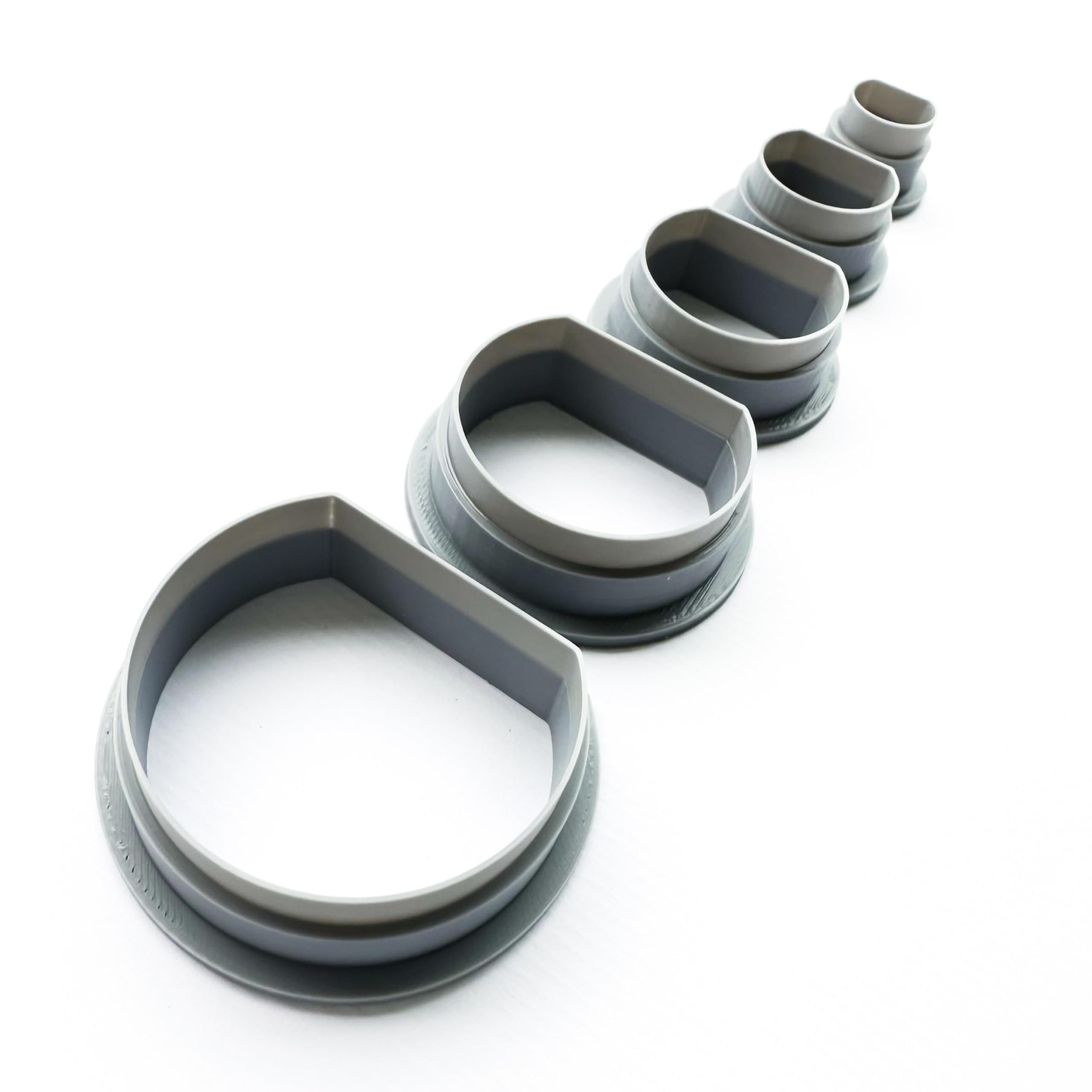 Polymer Clay Cookie Cutters - The Clayful Co Sliced Circle Cutter Pack Set Of 5 - Plastic Cutter For Jewelry And Earring Shapes