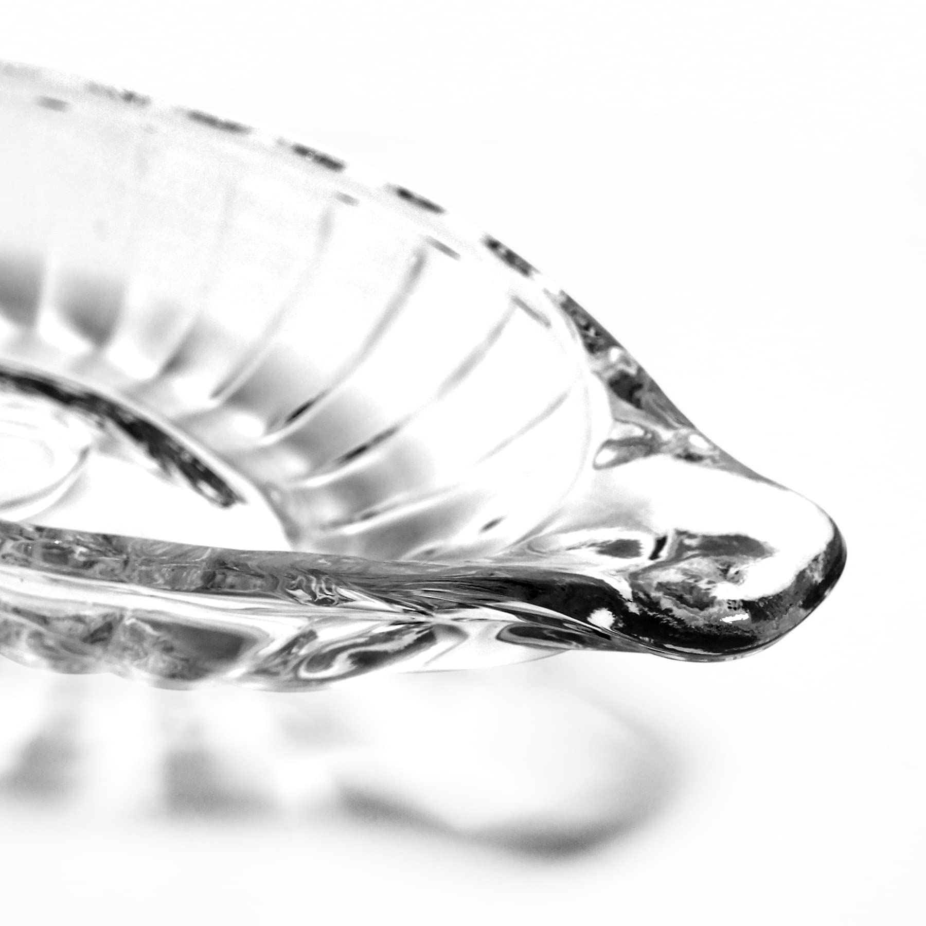 Binsakao Glass Banana Split Dish Boat, Ice Cream Sundae Dish, Clear Dessert Dishes Set Of 4, Stackable Dishwasher Safe Banana Sp