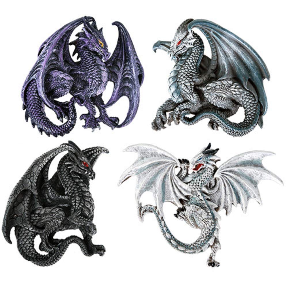 Dragon'S Lair Ruth Thompson Set Of 4 Collectible Sculptural Dragons Refrigerator Magnets Gift Decor