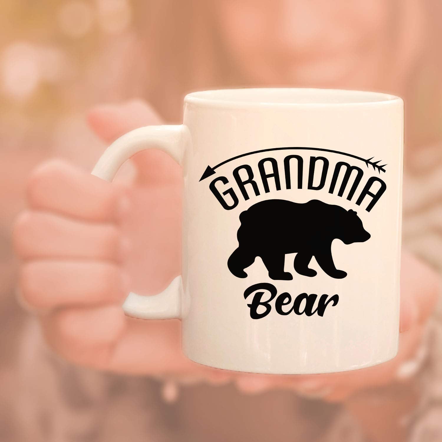Veracco Grandma Bear Ceramic Coffee Mug Funny Bear Mother 's Day Gifts For Granny Nana (White, Ceramic)