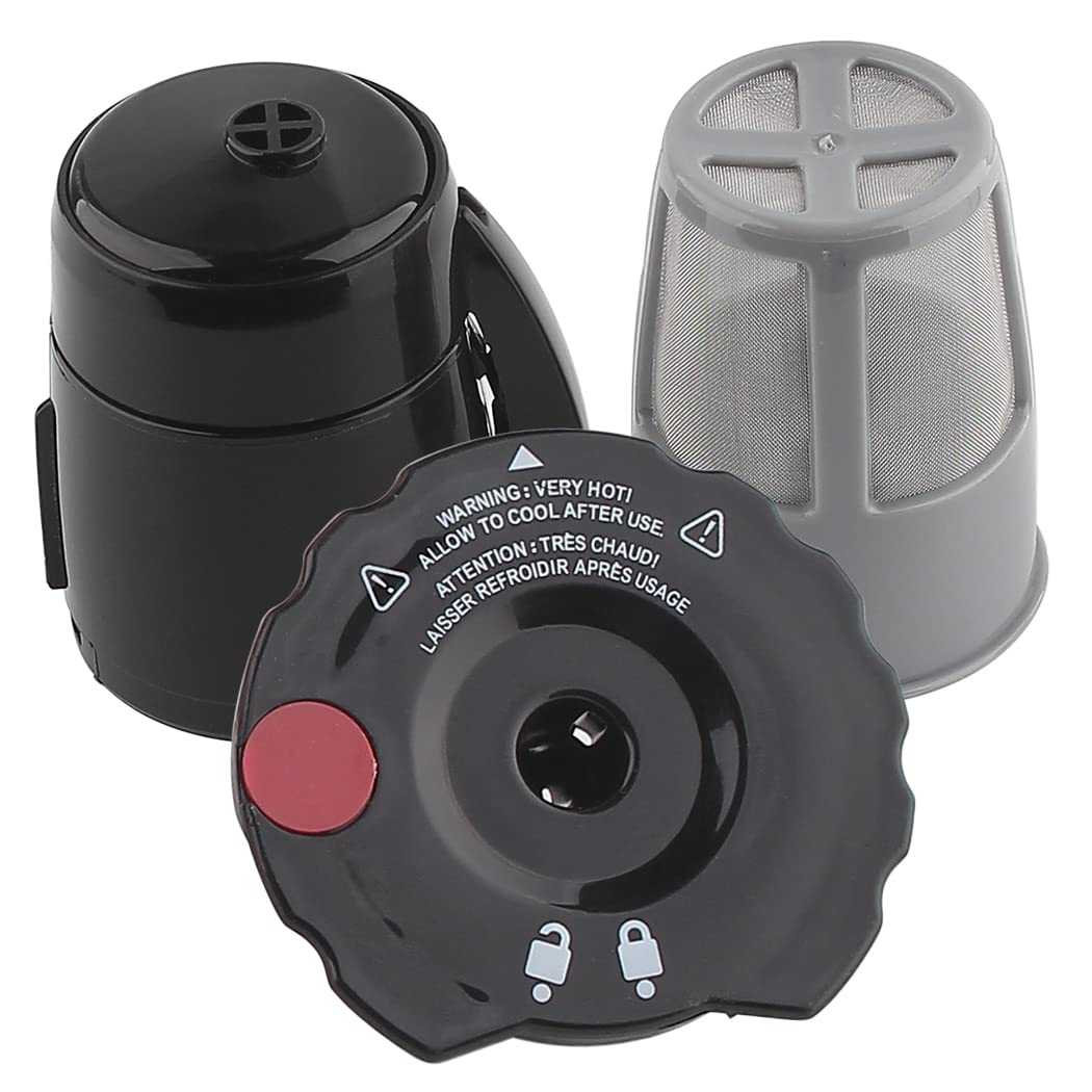 Veterger Reusable Coffee Filter for Keurig K-Cup K300/350/375 K400/450/475, Black