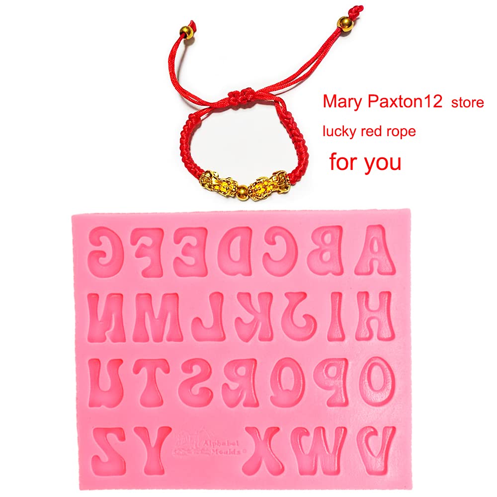 Fondant Mold Silicone Mini A-Z 26 English Letters Mold Cake Mold Baking Cake Decoration Cupcake Topper Tools Alphabet Pink Handm