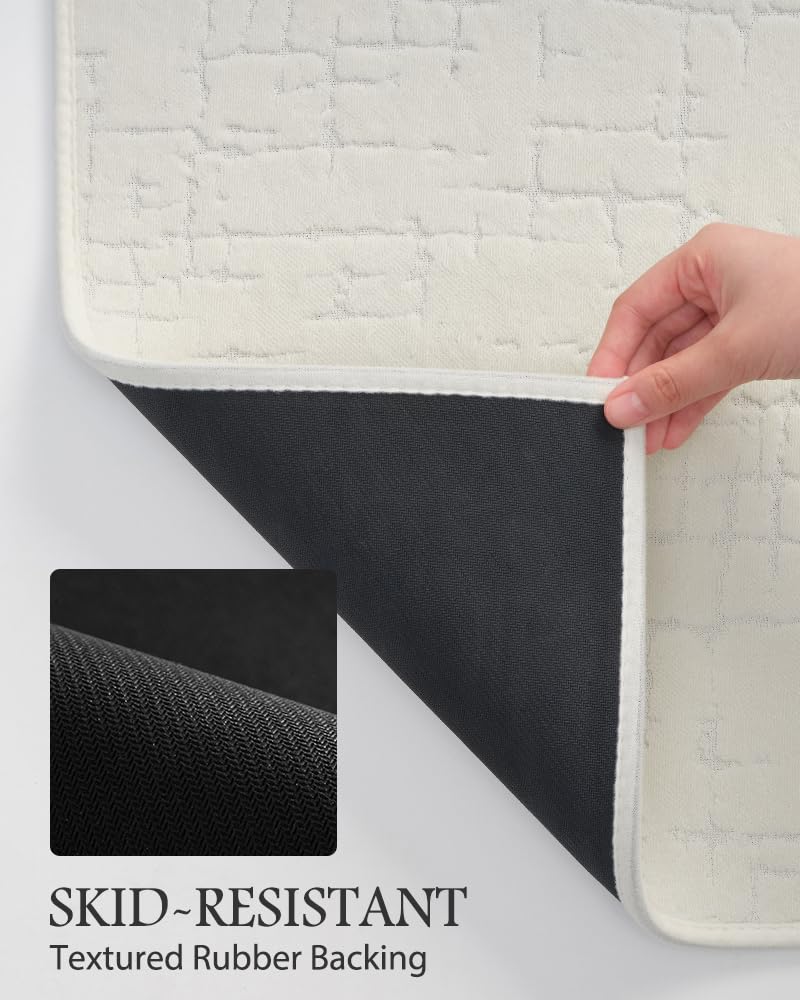 Amoami-Bath Mat-Super Absorbent Bathroom Floor Mats-Rubber Backing Washable Bath Mats For Bathroom Bahtroom Rugs Fit Under Door-