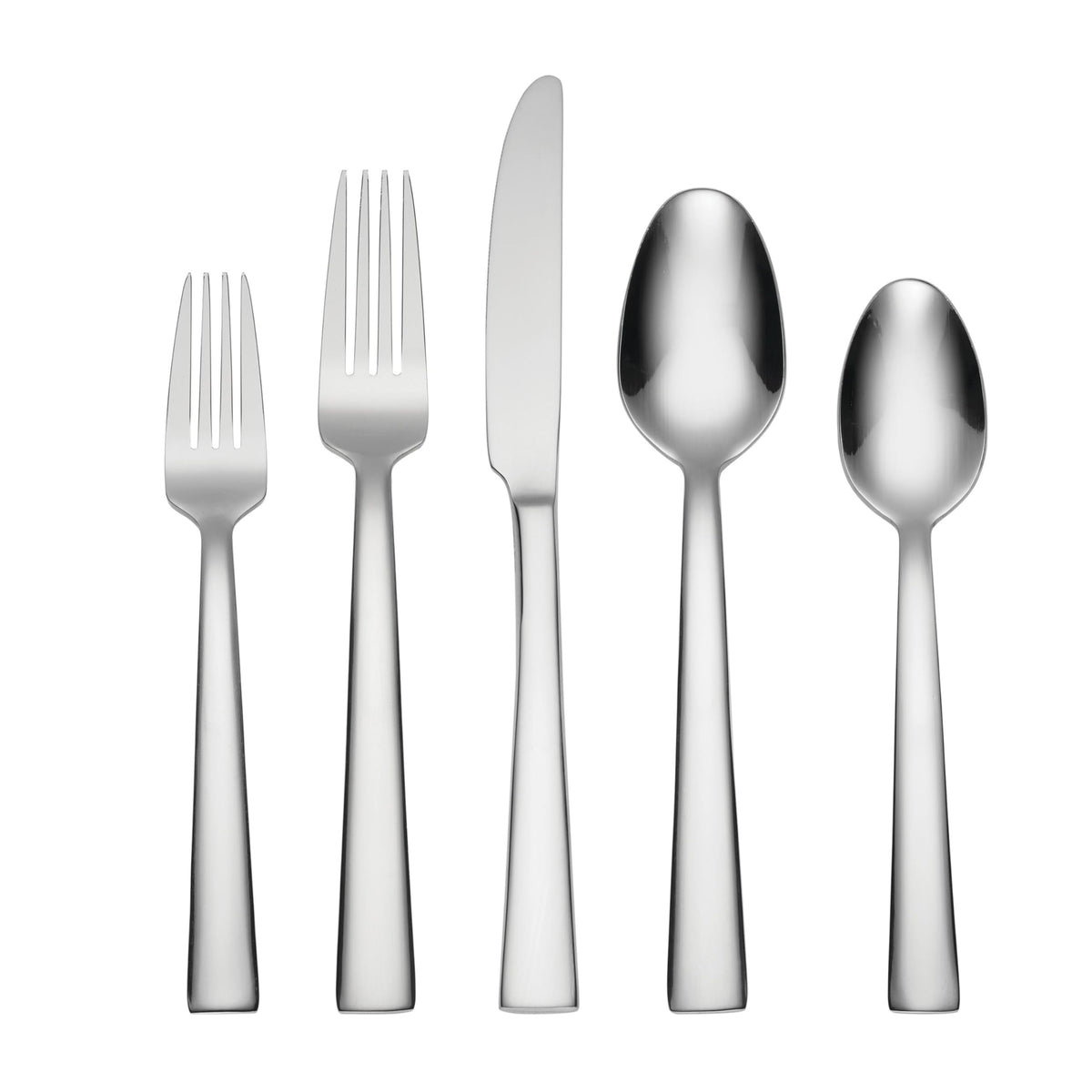 Oneida Madison Avenue 45 Piece Casual Flatware Set, 18/0 Stainless, Service For 8,Silver,45Pc