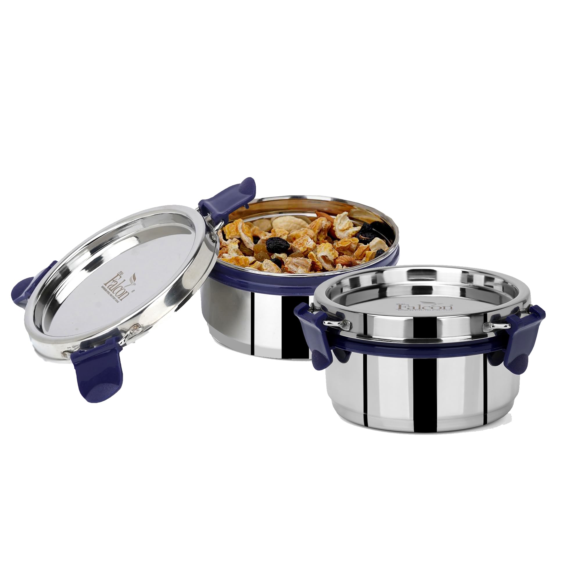 Pddfalcon Econxt Stainless Steel Lunch Box Set,With Airtight Lids,Easy To Clean,100% Leakproof With Bis Certified, Jindal Seal &