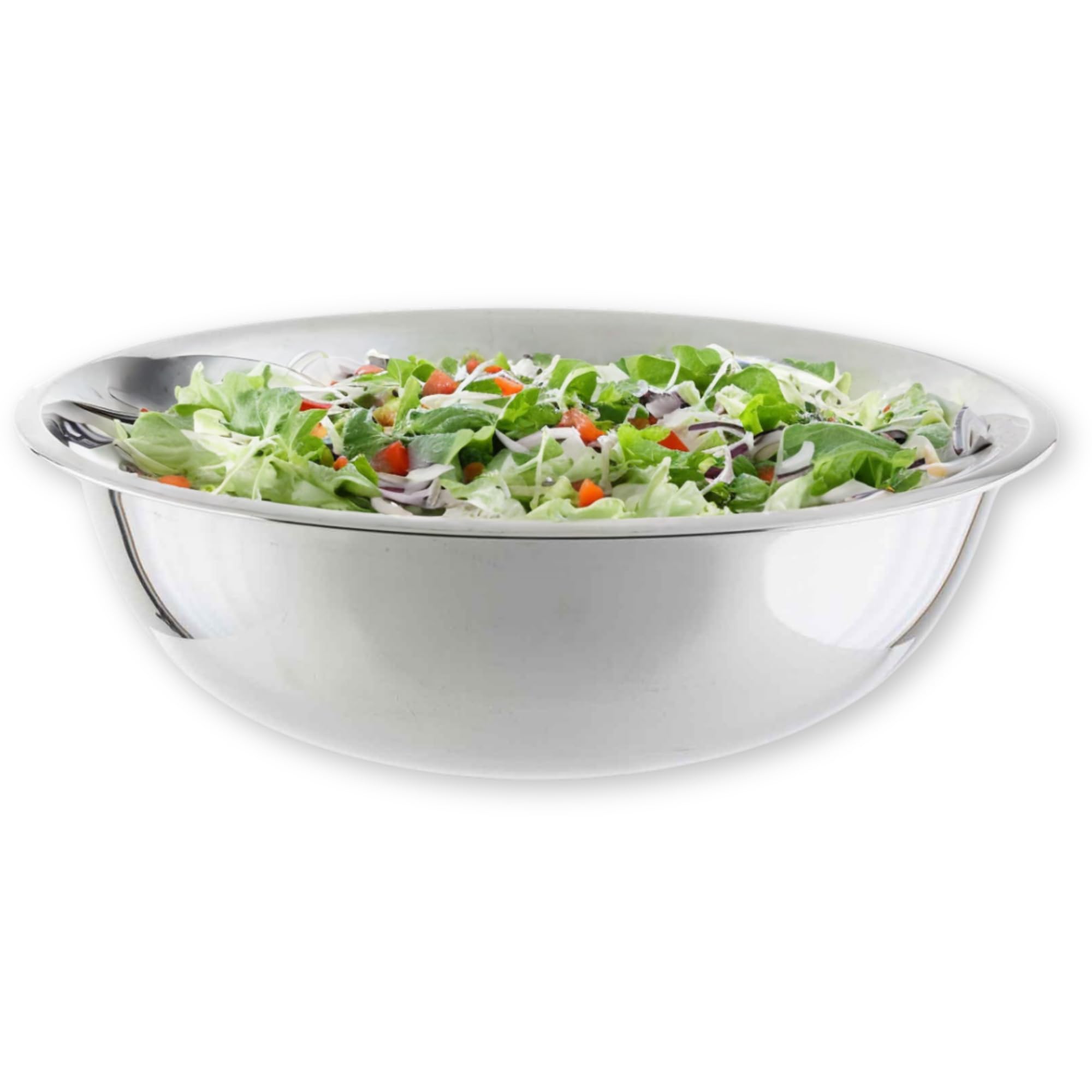 Tablecraft 20 Qt Stainless Steel Heavyweight Mixing Bowl, Silver