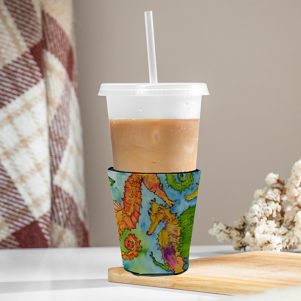 Seahorse  Red Solo Cup Beverage Insulator Hugger