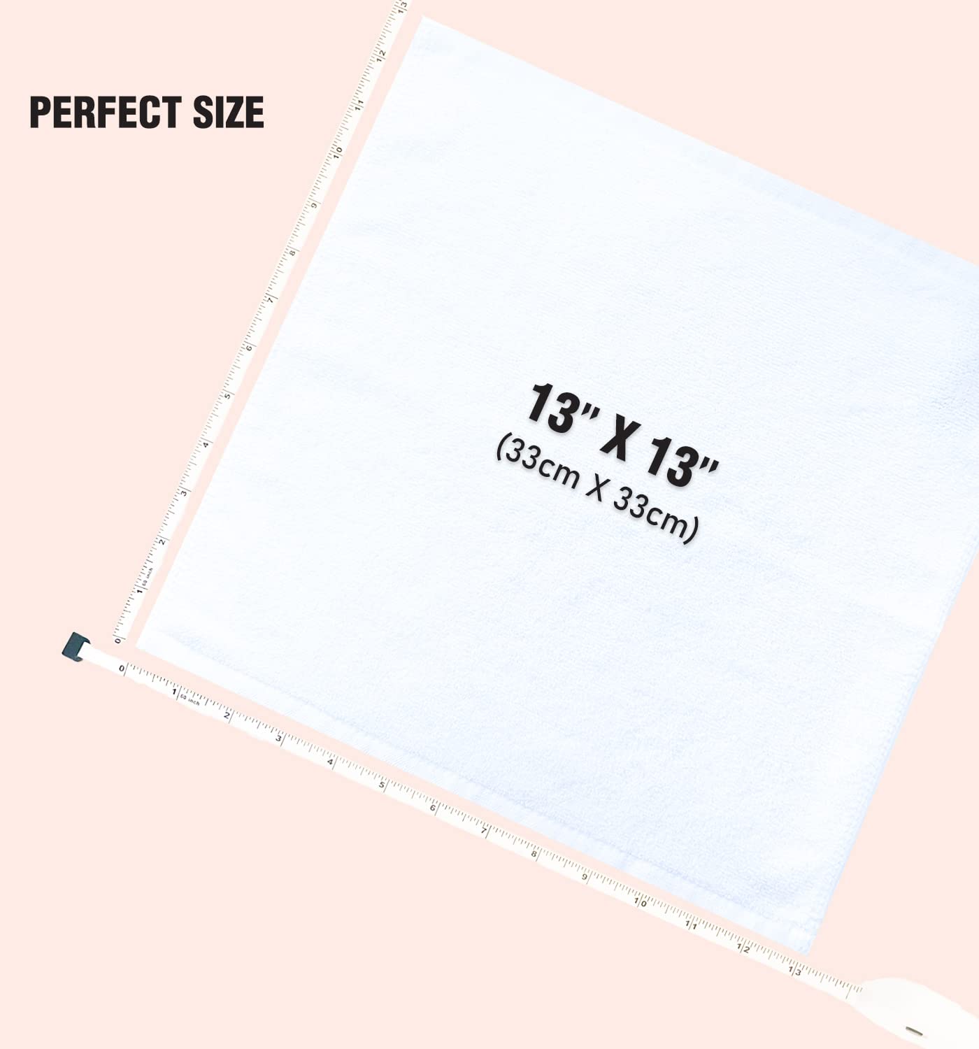 Summermia 12 Pack Washcloths 13'' X 13'' - Soft Wash Cloths For Your Face Towel, Viscose Derived From Bamboo & Cotton Blend Wash