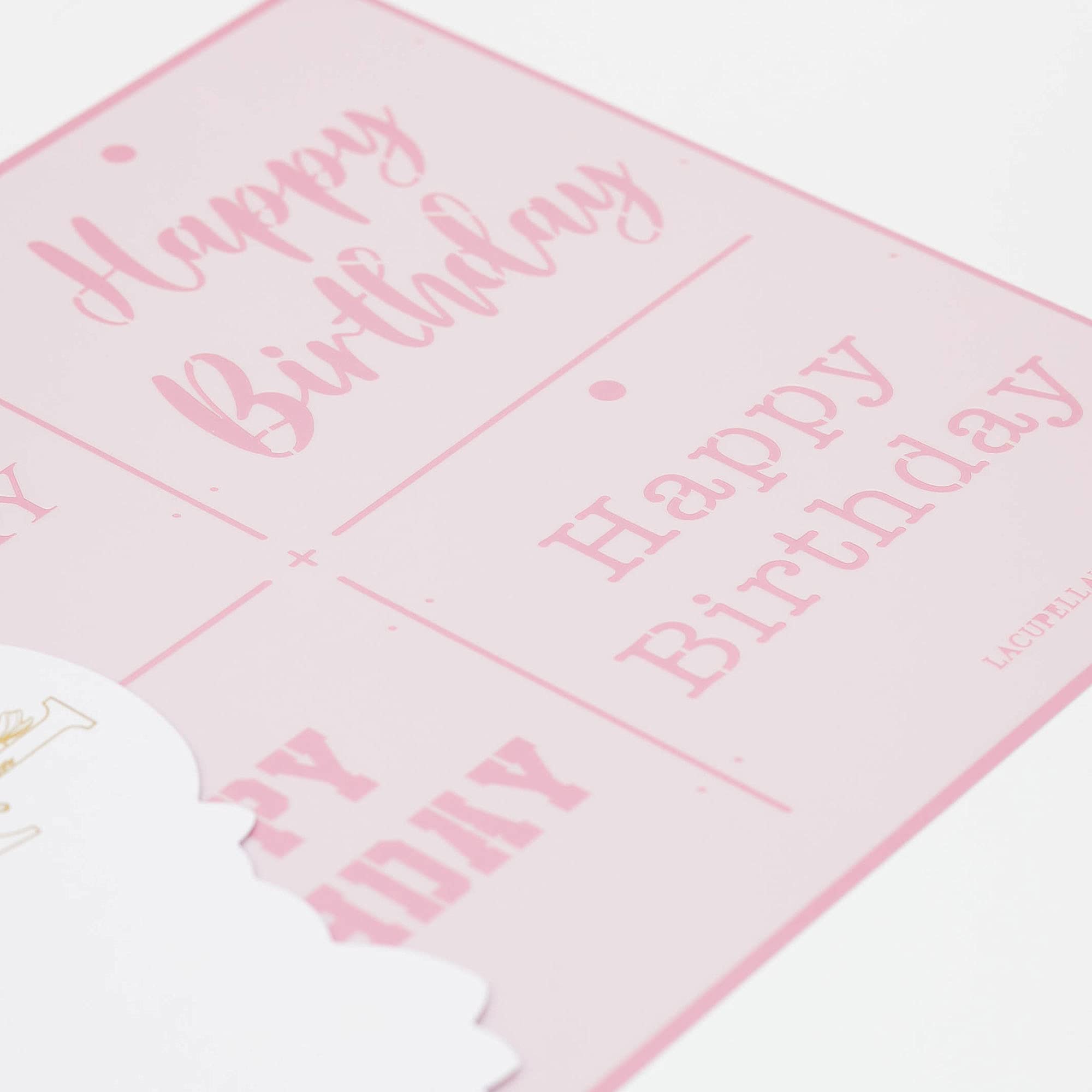 Lacupella Wish Greeting Baking Stencil With Script Serif Collegiate Typewriter Fonts For Cake, Large Cookie, Party, Events, Cele