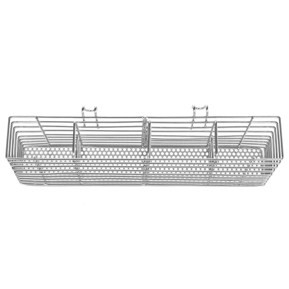 Sanno Utensil Silverware Holder Organizer Hanging Cutlery Organizer Spoon Drying Rack Basket Holder, 4 Divided Compartments Silv