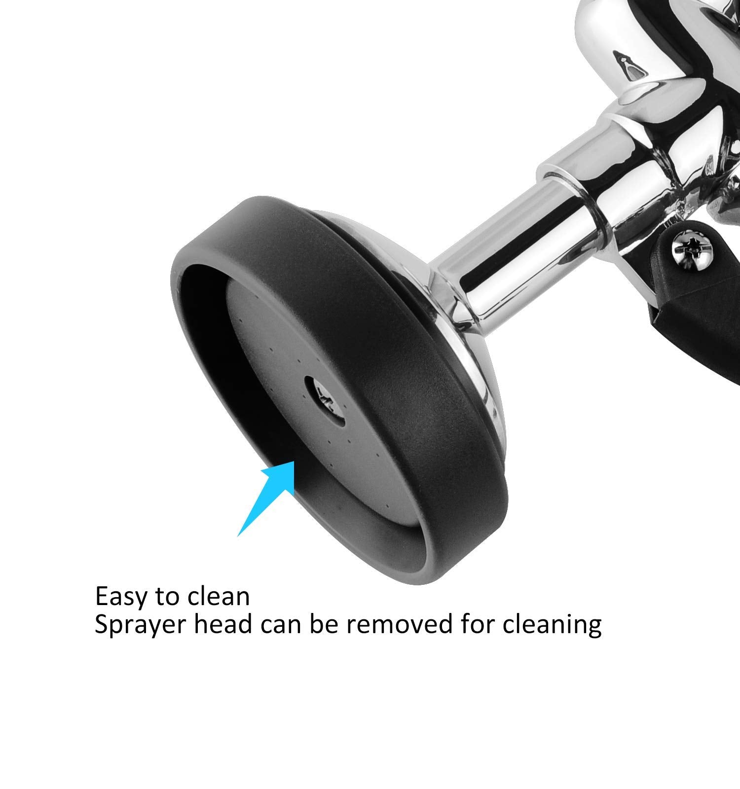 Cwm Pre Rinse Sprayer Commercial Sink Faucet Spray Valve Chrome Finished (Black)