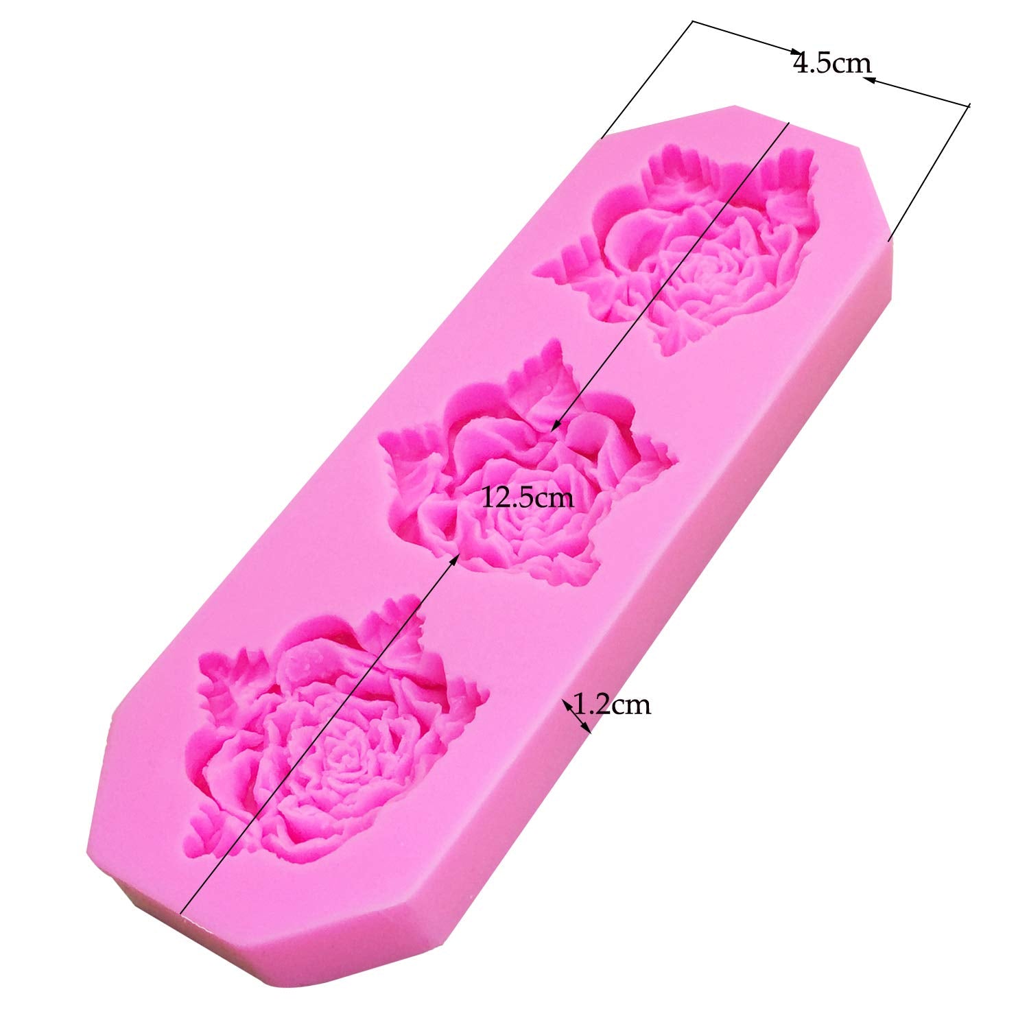 Tvoip 2Pcs Rose Flower Silicone Mold Fondant Mold Cake Decorating Tools Chocolate Mold Baking Nonstick And Heat Resistant Reusab
