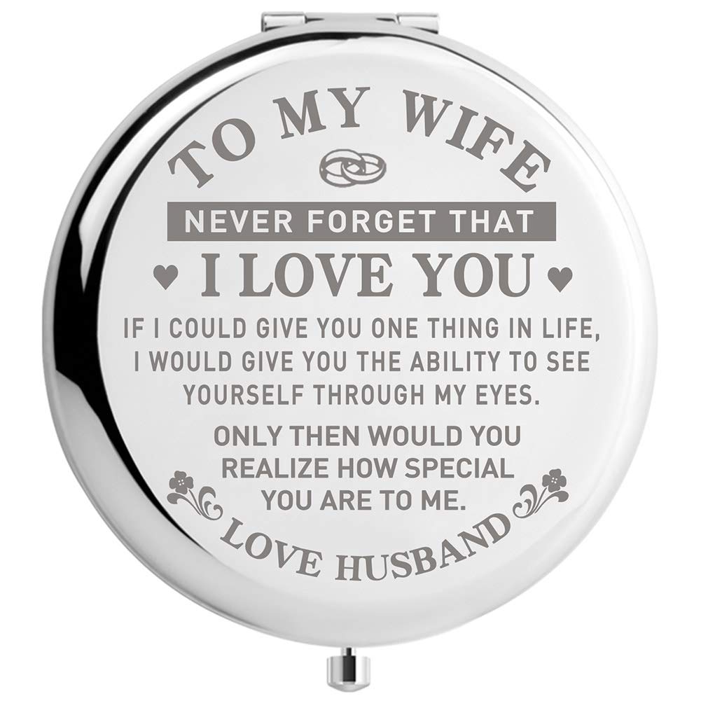 Didadic Travel Makeup Mirror For Wife, Wife Birthday Gift Ideas, Wife Gifts For Wedding Anniversary Valentines Day Mothers Day,