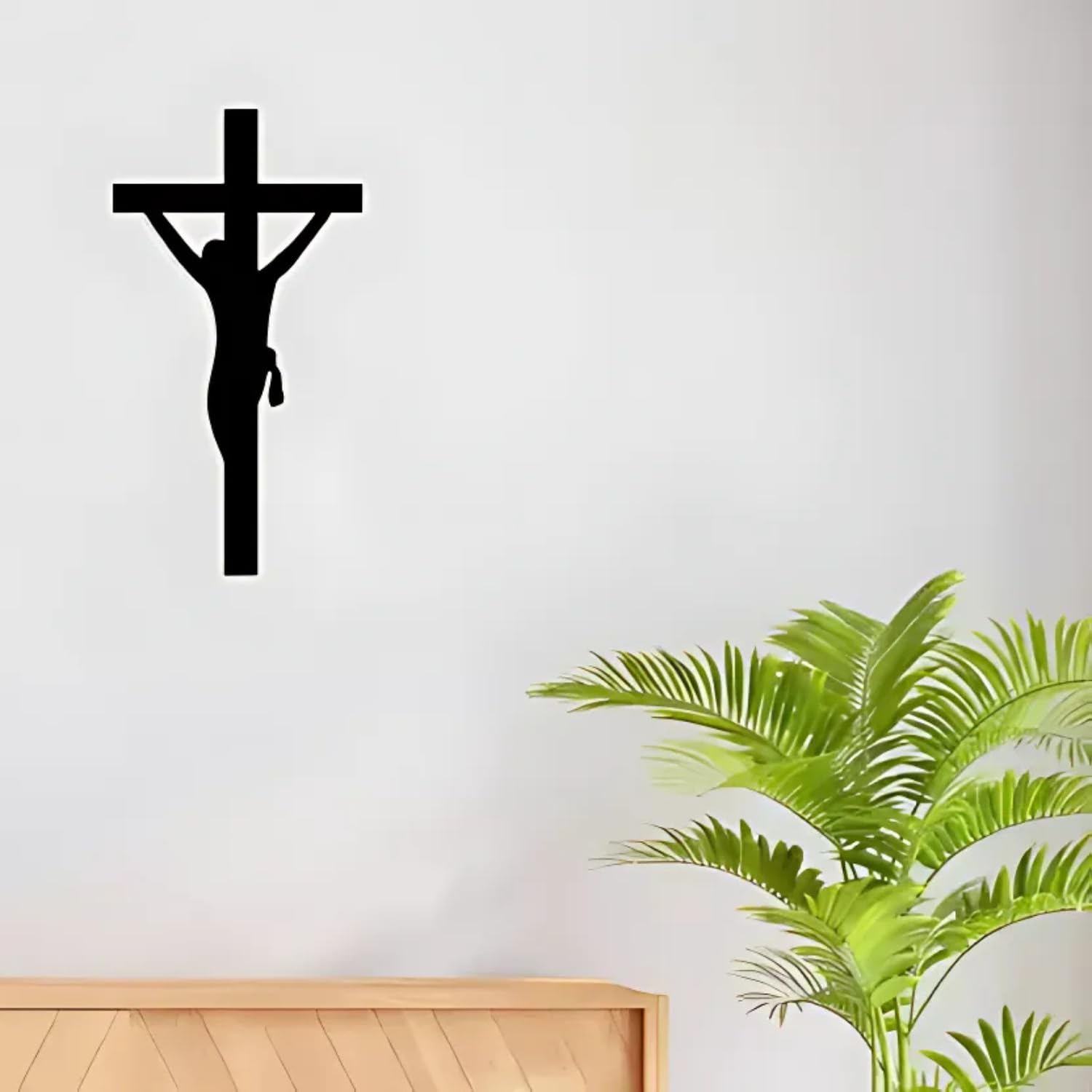 Blind Shop Jesus Christ Cross Wall Tattoo | Religious Faith Wall Decoration
