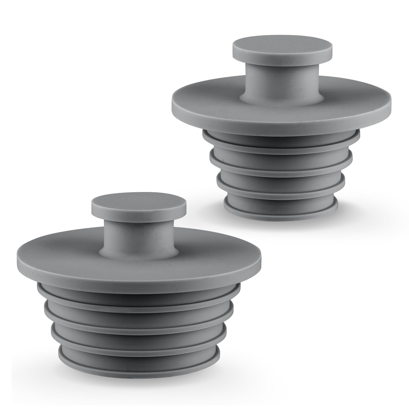 Aluvor Universal Bathtub Stopper 2Pcs Sink Stopper Tub Plug Bathroom Shower Drain Plug Silicone Bathtub Drain Plug Tub Drain Sto
