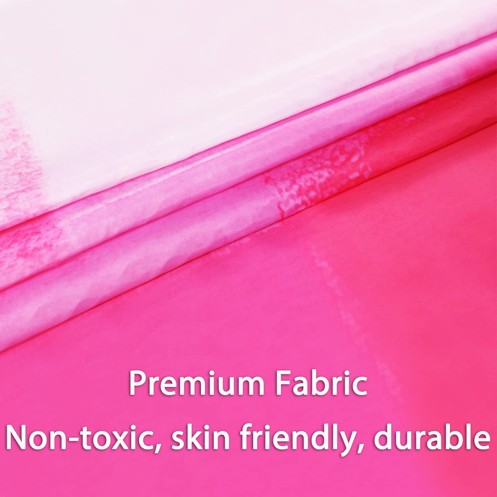 Gcirec Hot Pink Shower Curtain, Watercolor Pink Contemporary Brush Strokes Oil Painting Abstract Bathroom Curtain Waterproof Fab