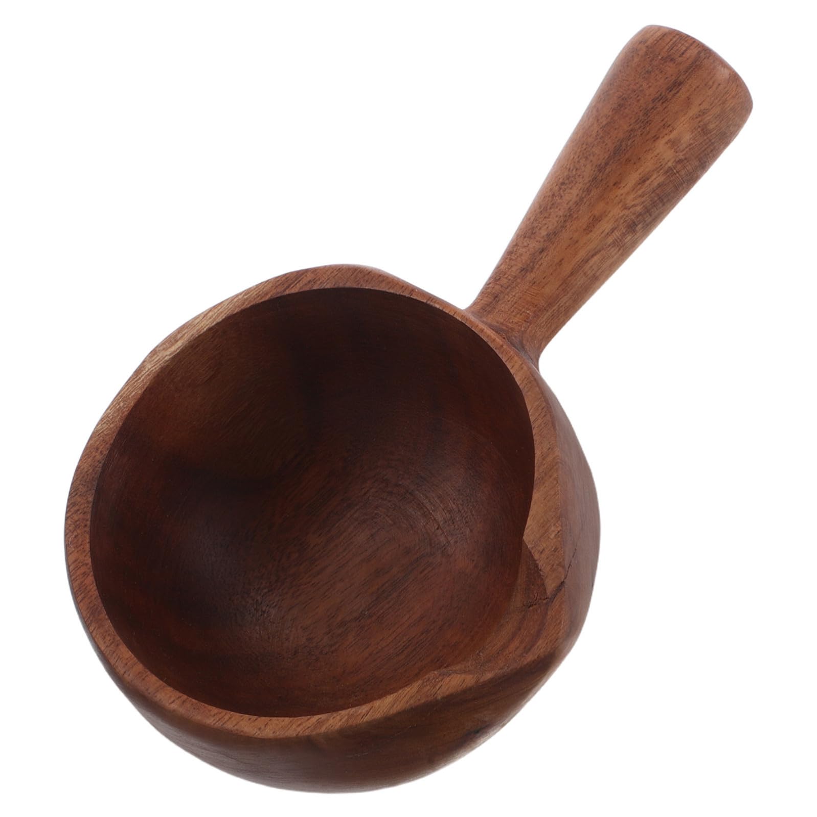ELEOUTI Wooden Ladle Handle Lightweight Versatile Use Japanese Style Water Scoop for Bath, Kitchen Cooking, and Garden Watering 