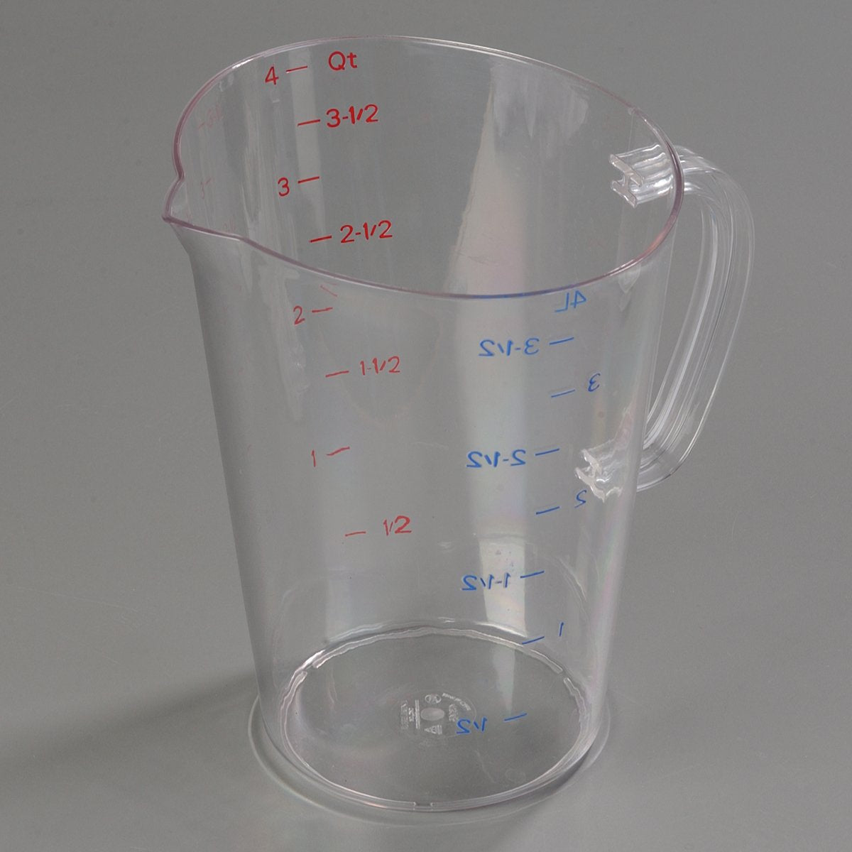 Carlisle FoodService Products 4314507 Commercial Plastic Measuring Cup  1 Gallon  Clear