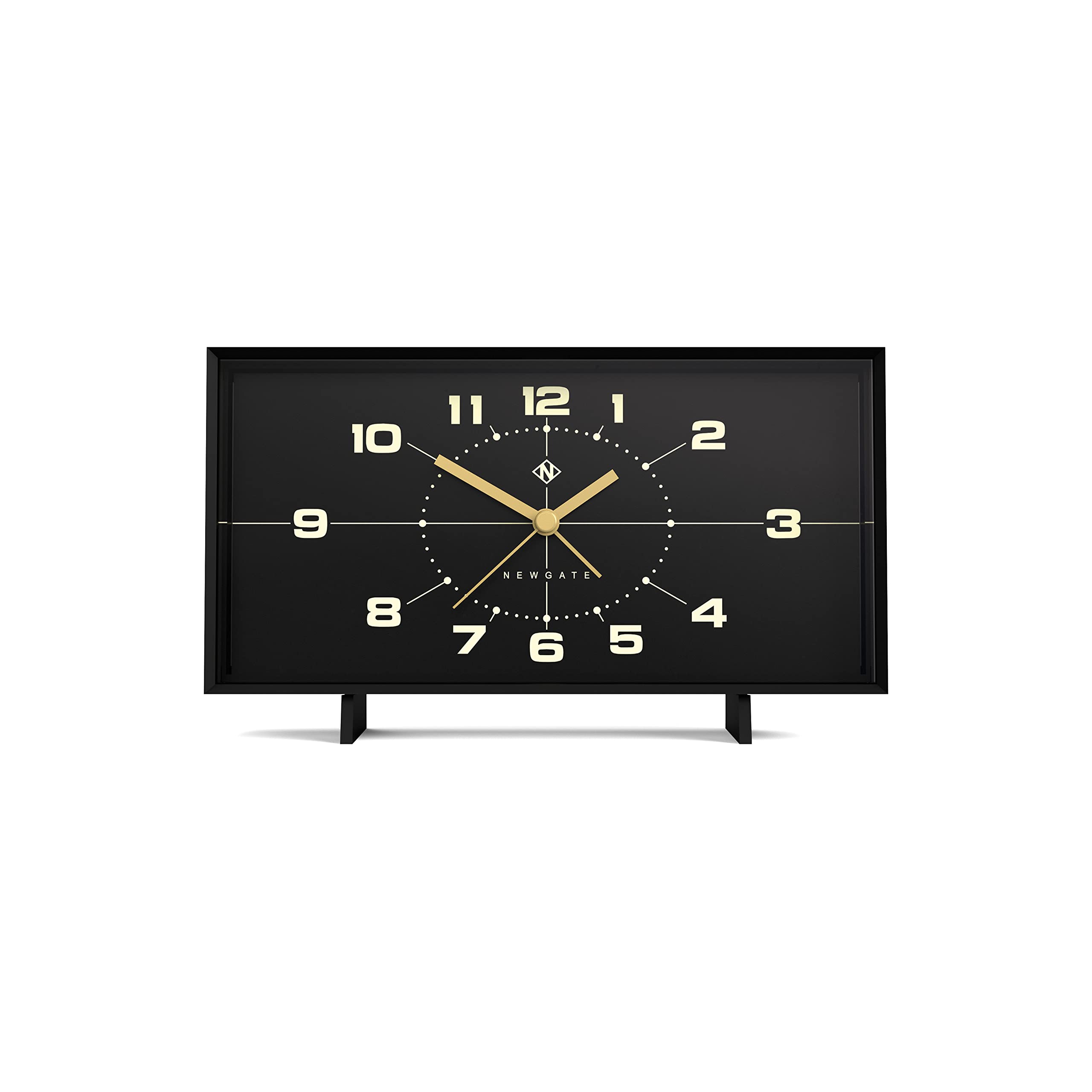 NEWGATE Wideboy - Retro Inspired Alarm Clock - Analogue Alarm Clock - Bedside Alarm Clock - Battery Alarm Clock - Silent Alarm C