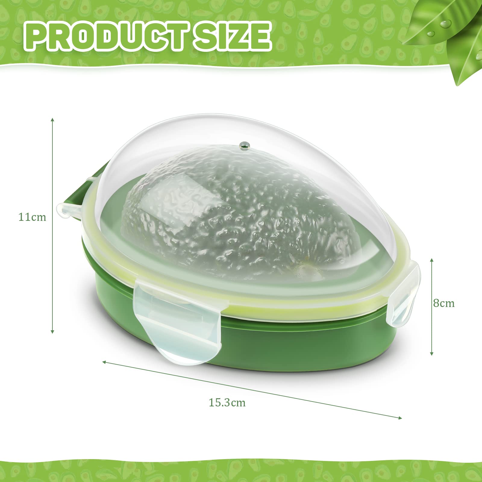 Avocado Keeper 3 Pieces Reusable Avocado Storage Container Individual Avocado Saver Avocado Pod Avocado Cover Avocado Holder Org