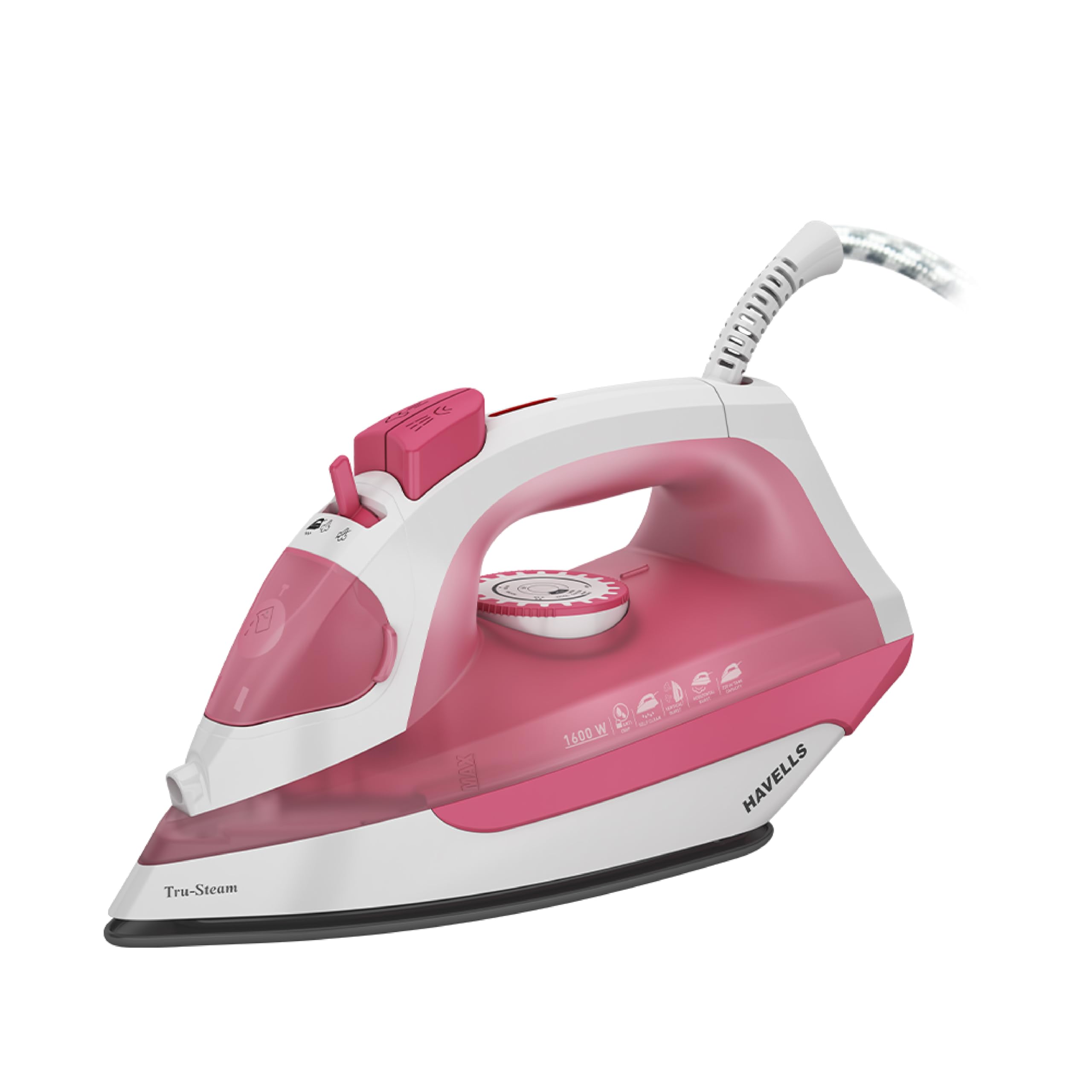 Havells Trusteam 1600 Watt Steam Iron With Self Cleaning Function|Vertical & Horizontal Ironing|220 Ml Tank For Longer Ironing|H