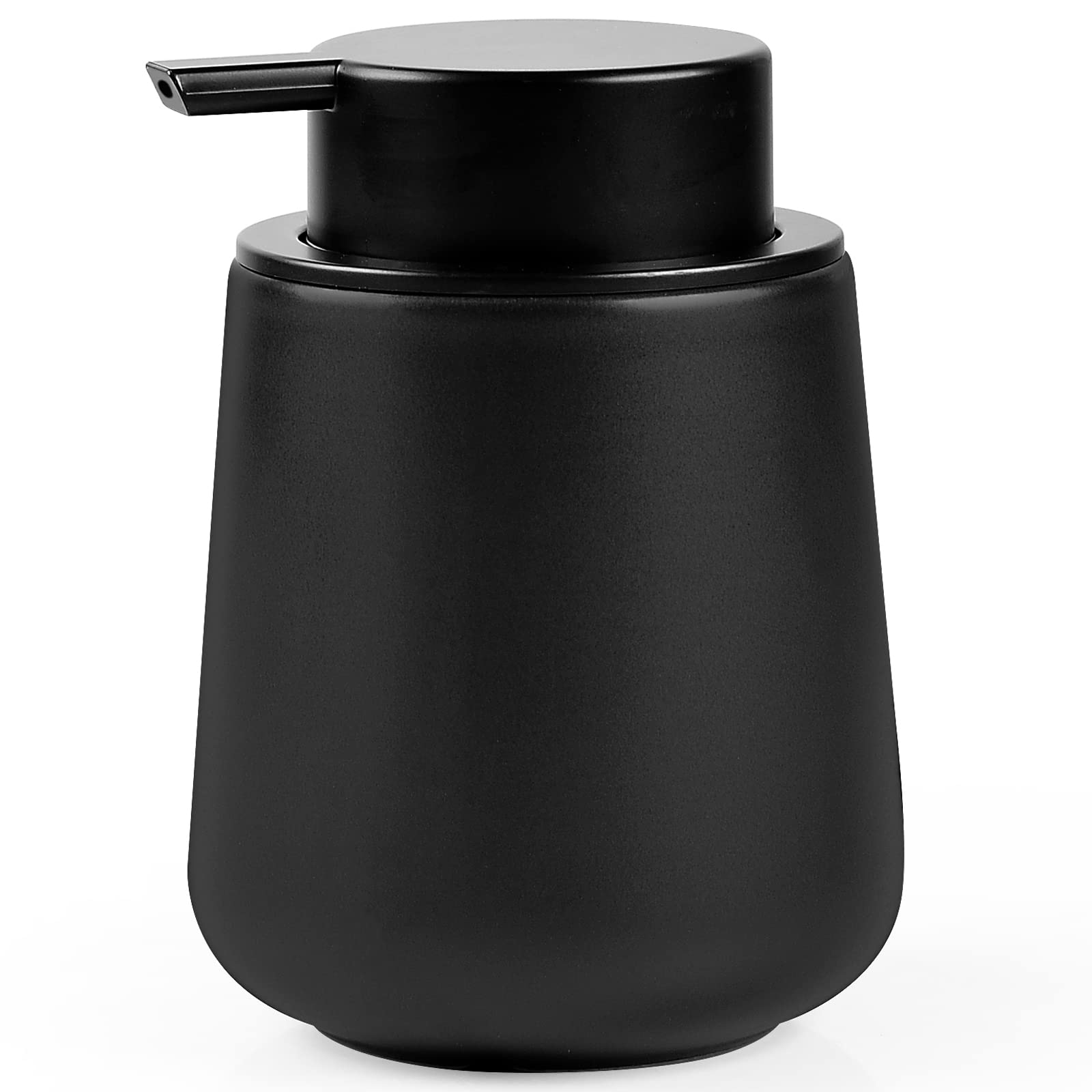 Bosilunlife Black Lotion Dispenser - 12Oz Ceramic Soap Dispenser Bathroom Refillable Liquid Hand Soap Dispenser For Bathroom Kit