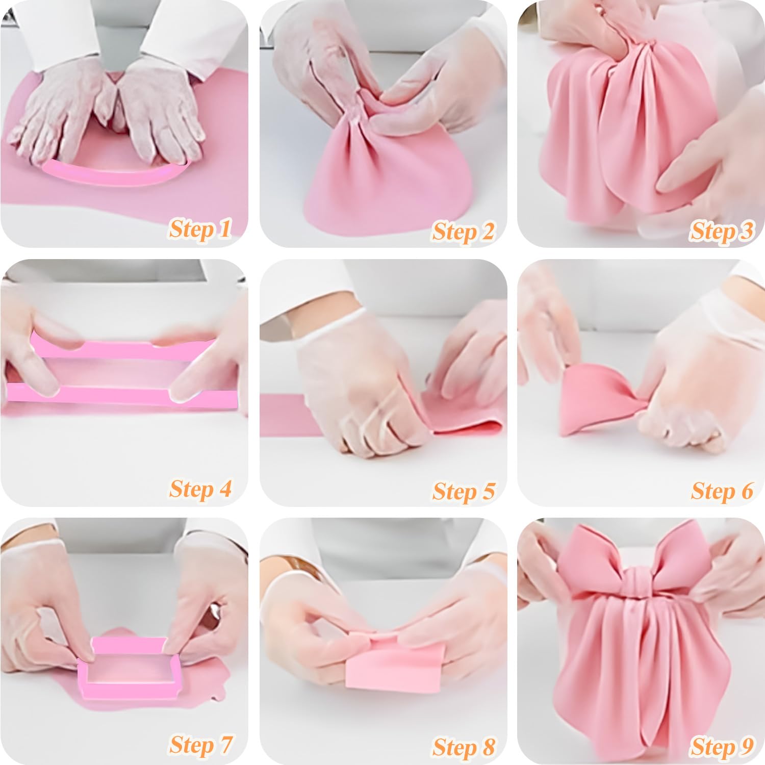Kalaien Bow Cookie Cutter Cut Bowknot Plastic Cutter Sets For Cake Cupcake Toppers Decoration