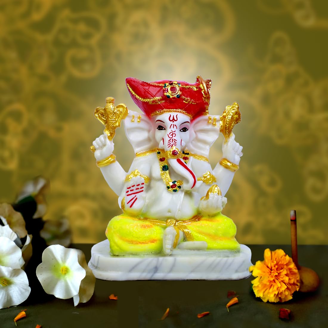 Buji Craft Ganesh Ji Lord Ganesha Car Dashboard Ganesh Statue Ganesh Murti Ganeshji Idol Ganpati Baba Ganpati Murti S92
