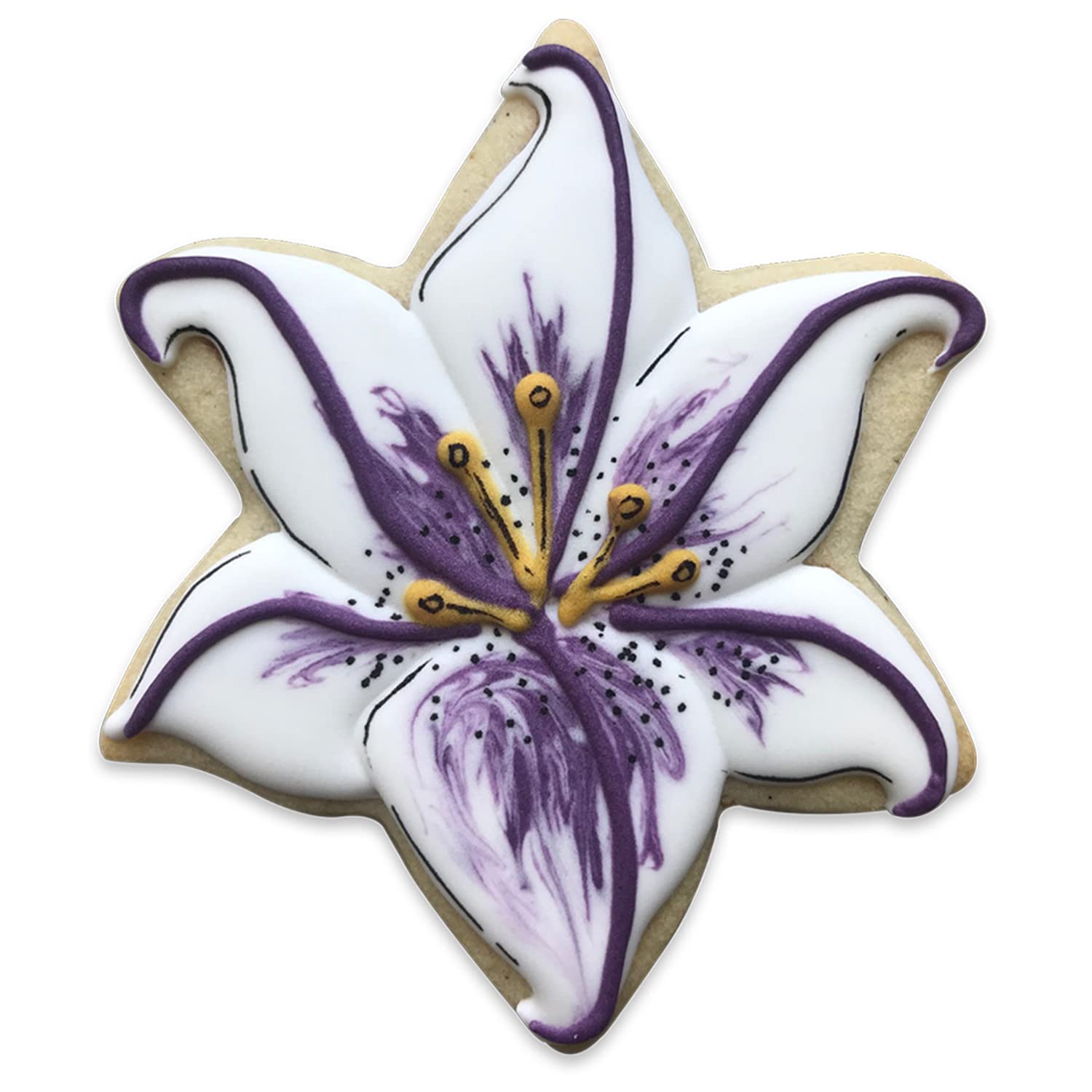 Liliao Lily Flower Cookie Cutter - 3.3 X 3.7 Inches - Stainless Steel