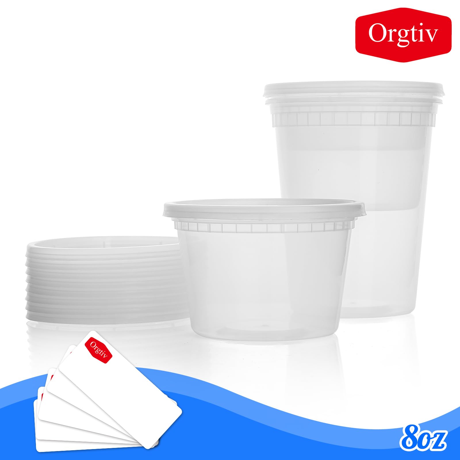Orgtiv [60 Sets 16Oz Deli Containers With Lids,Plastic Storage Containers With Lids,Freezer To Go Containers