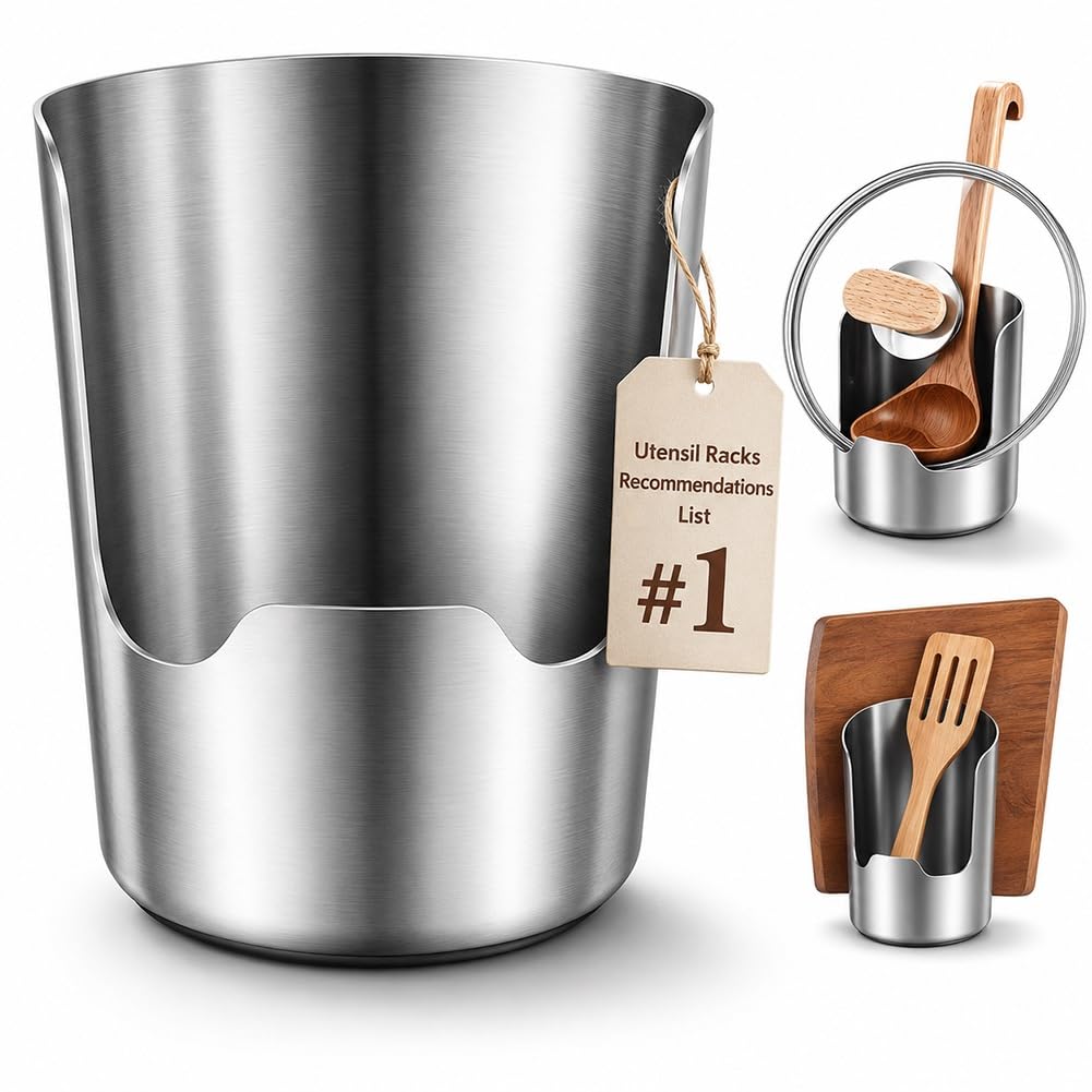Thickened Stainless Steel Utensil Organizer MultiFunctional Storage Holder